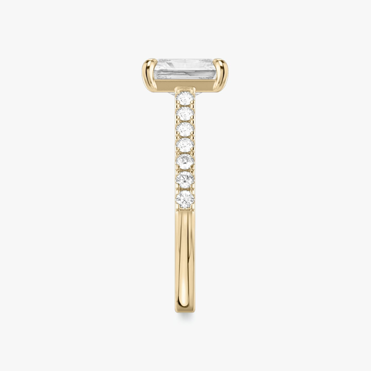 The Cathedral | Radiant | 14k | Rose Gold | bandAccent: Pavé | diamondOrientation: vertical | caratWeight: other