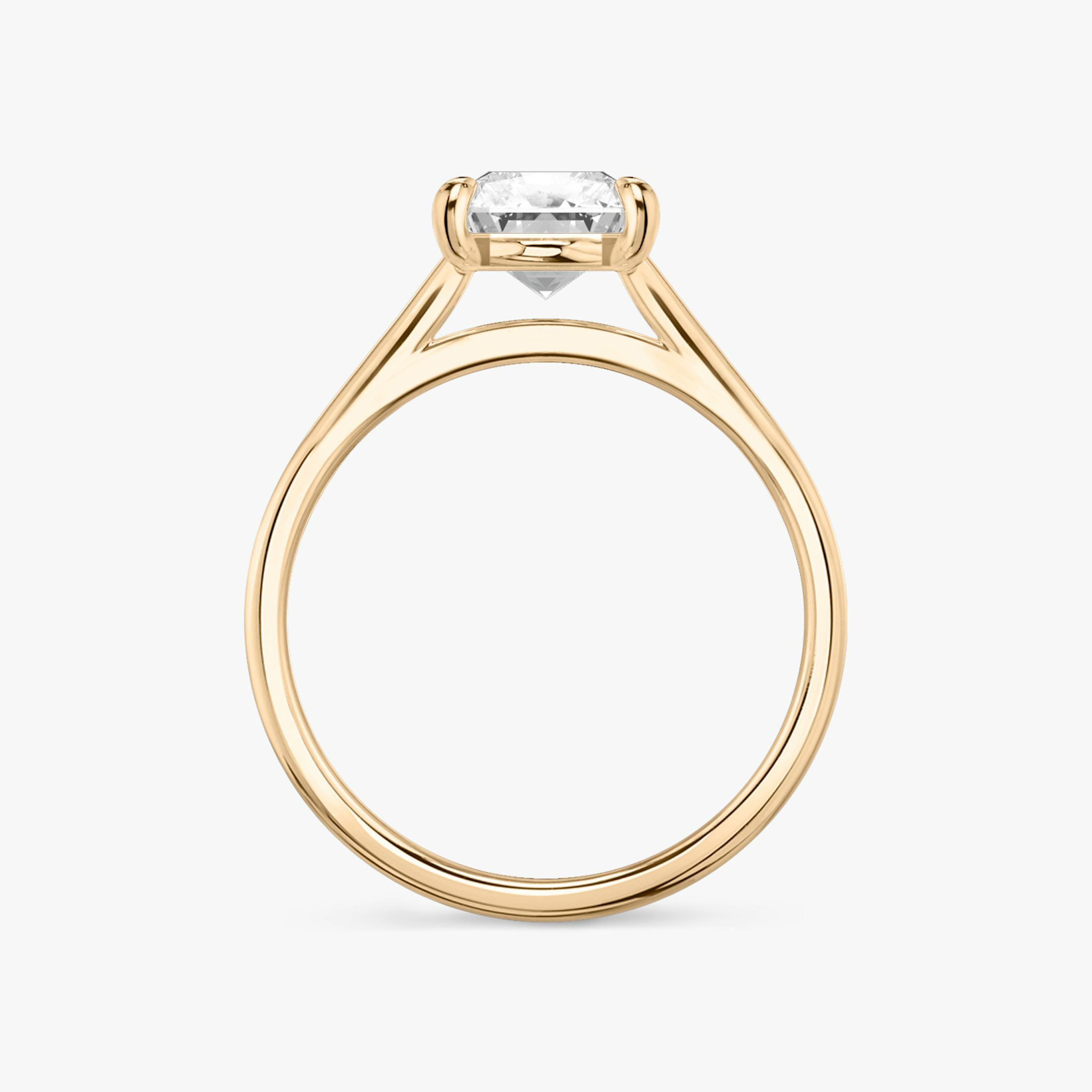 The Cathedral | Radiant | 14k | Rose Gold | bandAccent: Plain | diamondOrientation: vertical | caratWeight: other