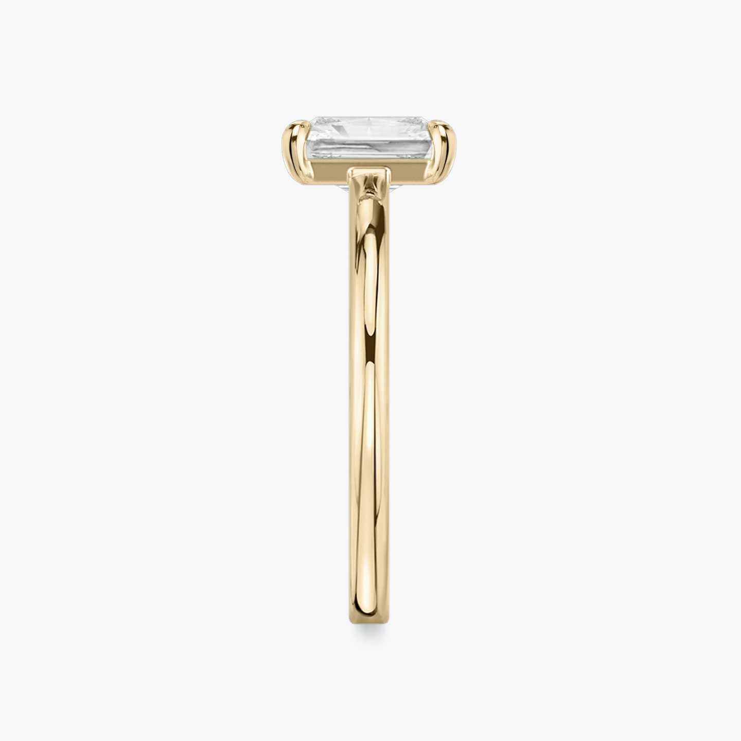 The Cathedral | Radiant | 14k | Rose Gold | bandAccent: Plain | diamondOrientation: vertical | caratWeight: other
