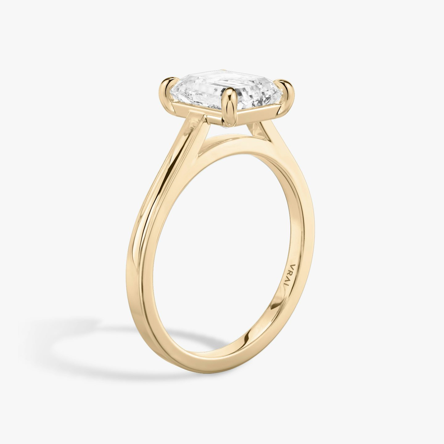 The Cathedral | Radiant | 14k | Rose Gold | bandAccent: Plain | diamondOrientation: vertical | caratWeight: other
