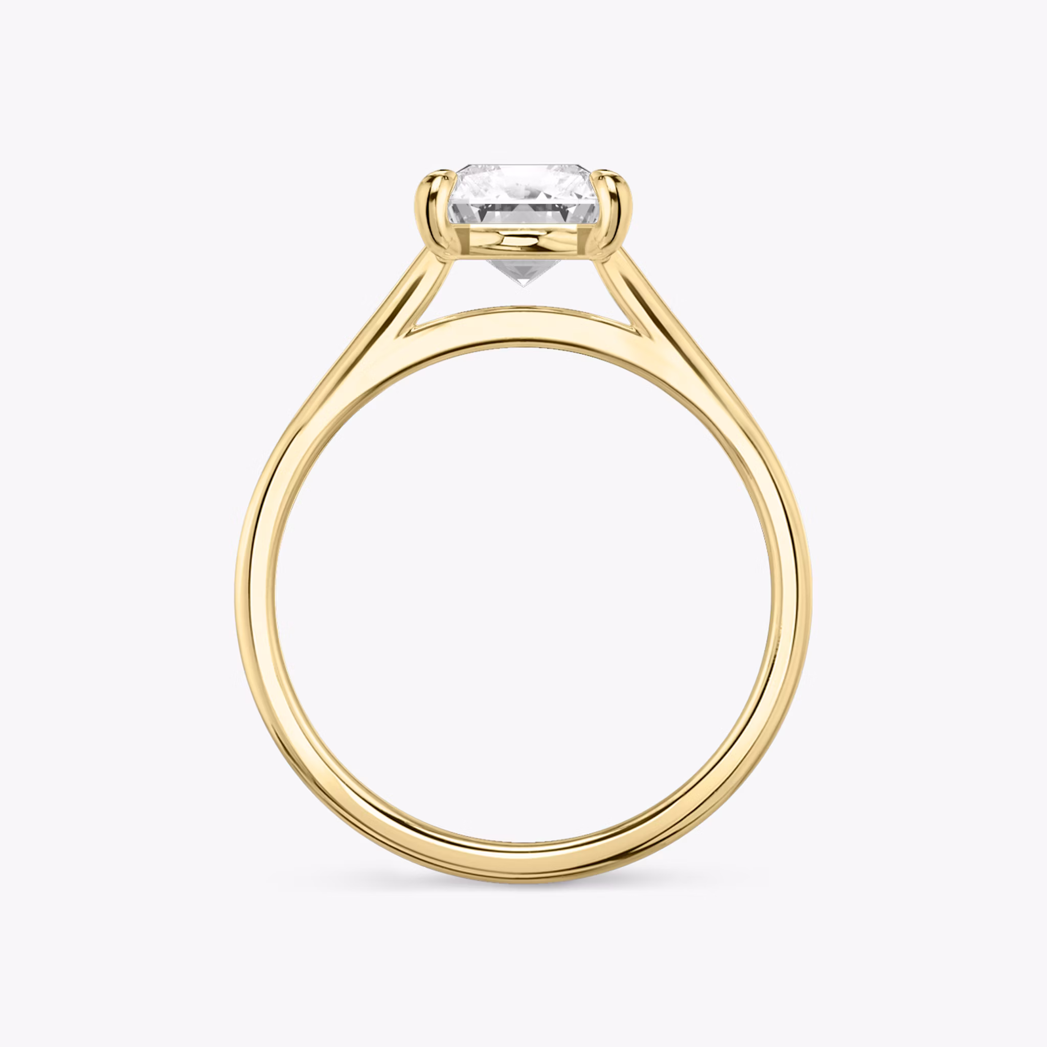 The Cathedral | Radiant | 18k | Yellow Gold | bandAccent: Plain | diamondOrientation: vertical | caratWeight: other