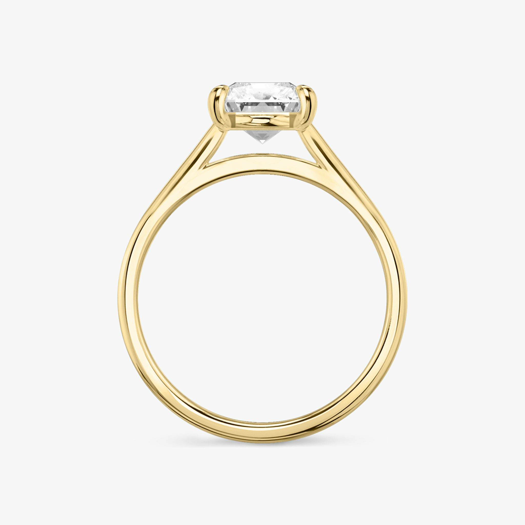 The Cathedral | Radiant | 18k | Yellow Gold | bandAccent: Plain | diamondOrientation: vertical | caratWeight: other