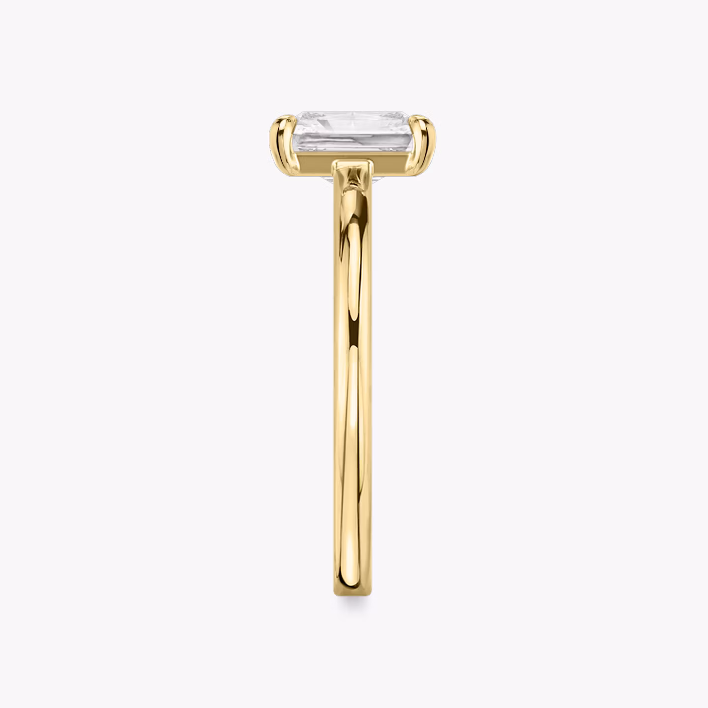 The Cathedral | Radiant | 18k | Yellow Gold | bandAccent: Plain | diamondOrientation: vertical | caratWeight: other