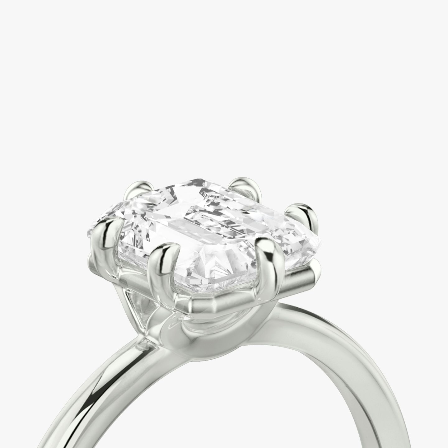 Signature 6 Prong | Radiant | Platin | bandAccent: Ohne Pavé-Besatz | bandWidth: standard | hiddenHalo: no | diamondOrientation: vertical | caratWeight: other