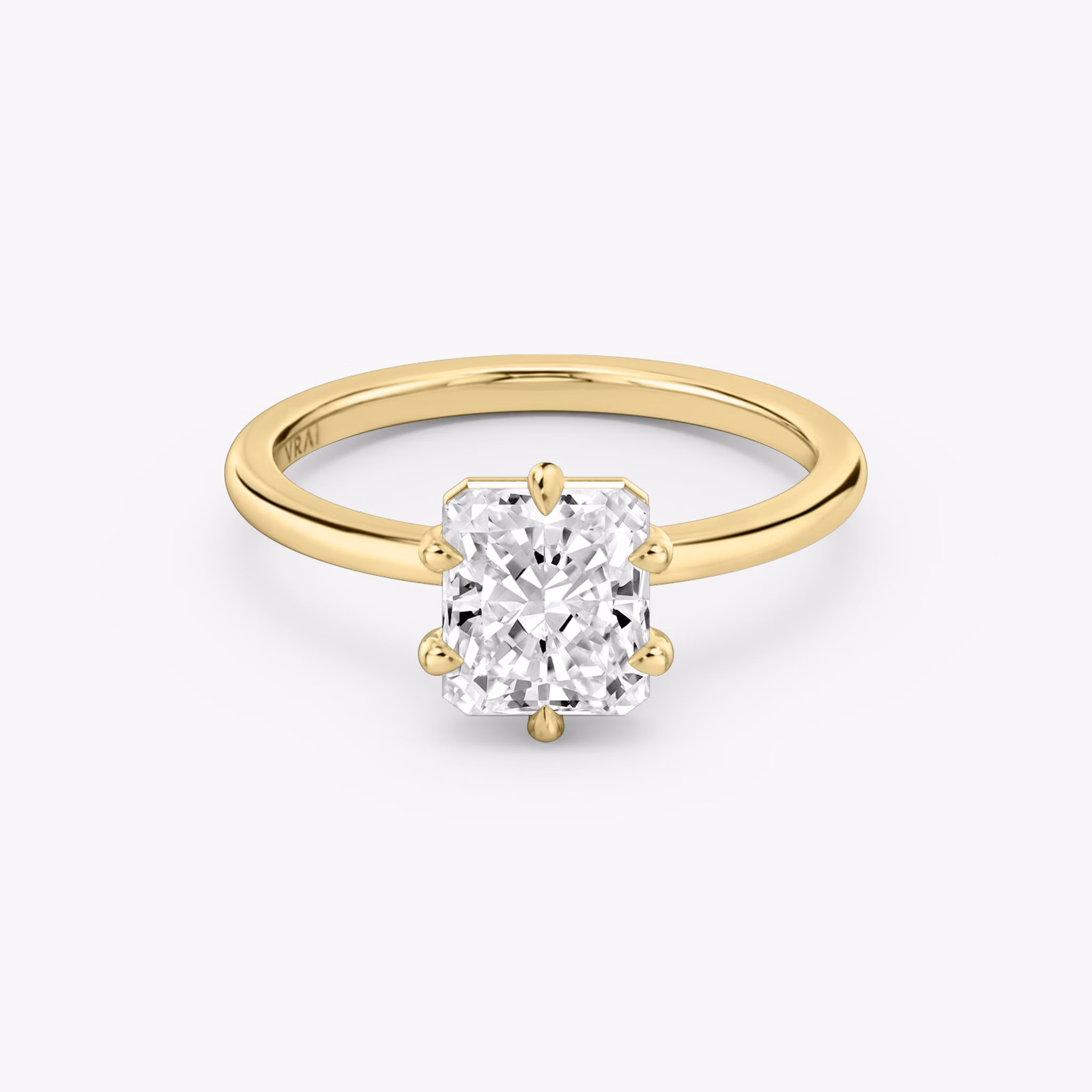 Signature 6 prong Radiant Diamond Engagement Ring