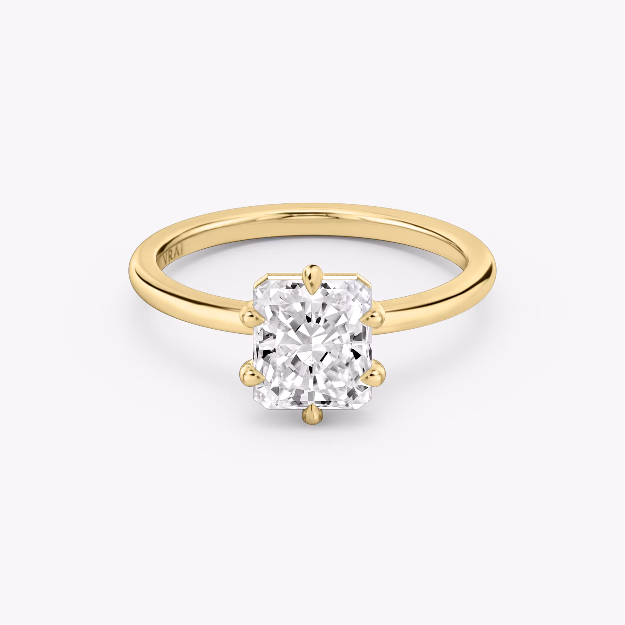Signature 6 prong Radiant Diamond Engagement Ring