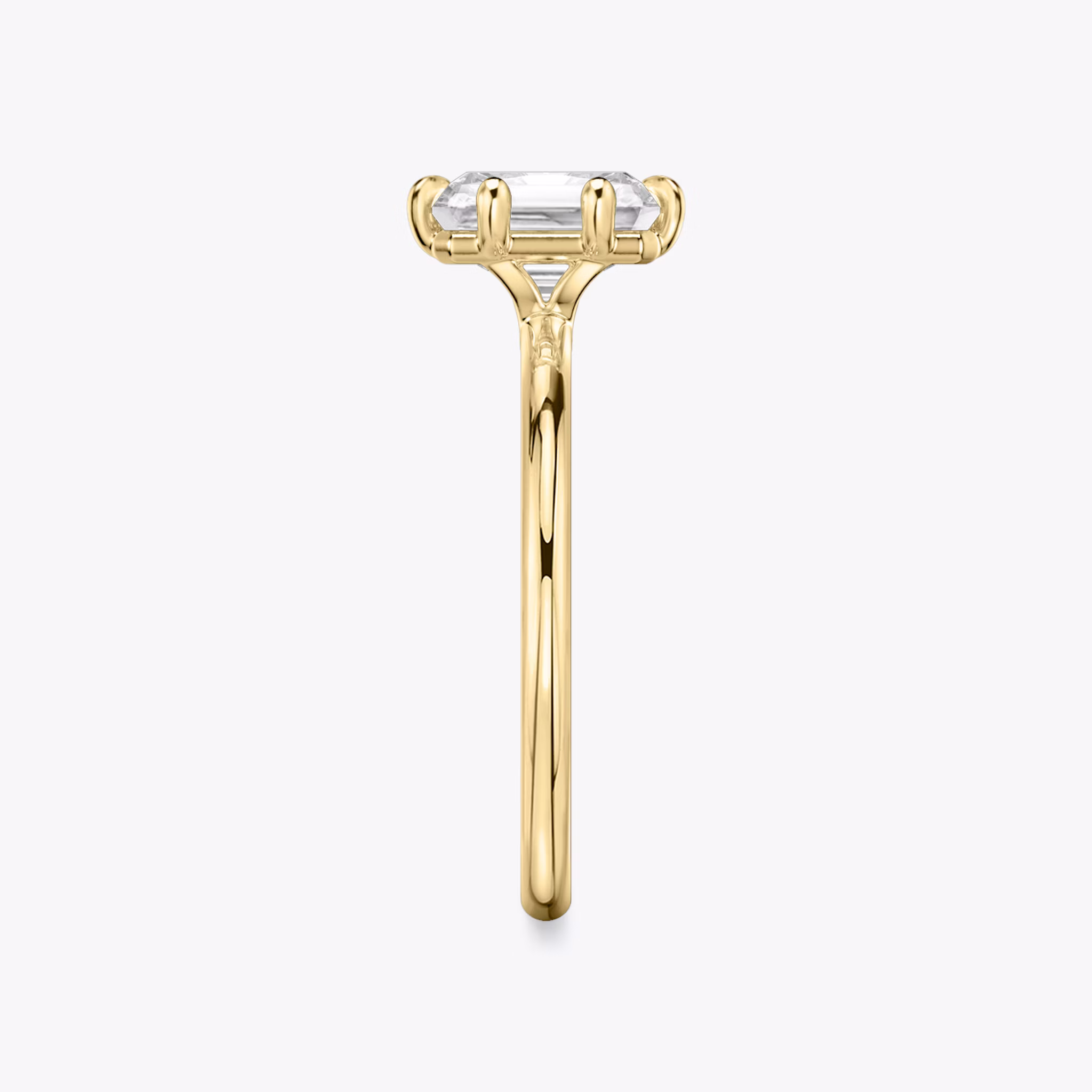 The Signature 6 Prong | Radiant | 18k | Yellow Gold | bandAccent: Plain | bandWidth: standard | hiddenHalo: no | diamondOrientation: vertical | caratWeight: other