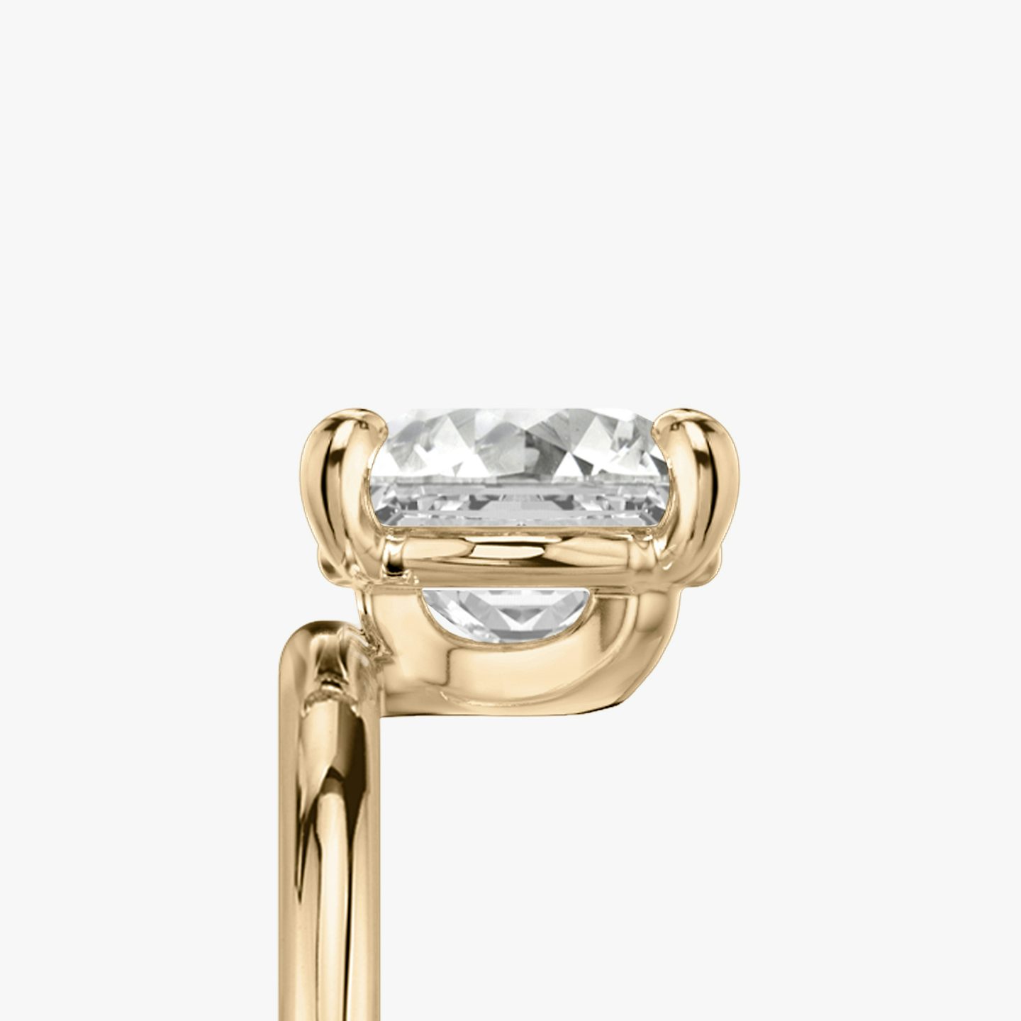 Bague de fiançailles Hover | Asscher | 14k | Or rose | bandAccent: Simple | diamondOrientation: vertical | caratWeight: other