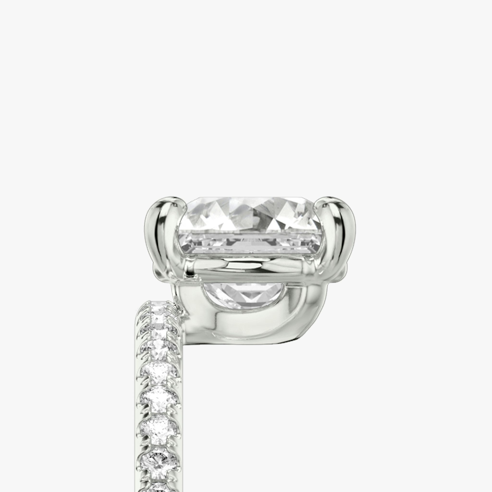 The Hover | Asscher | Platinum | bandAccent: Pavé | diamondOrientation: vertical | caratWeight: other