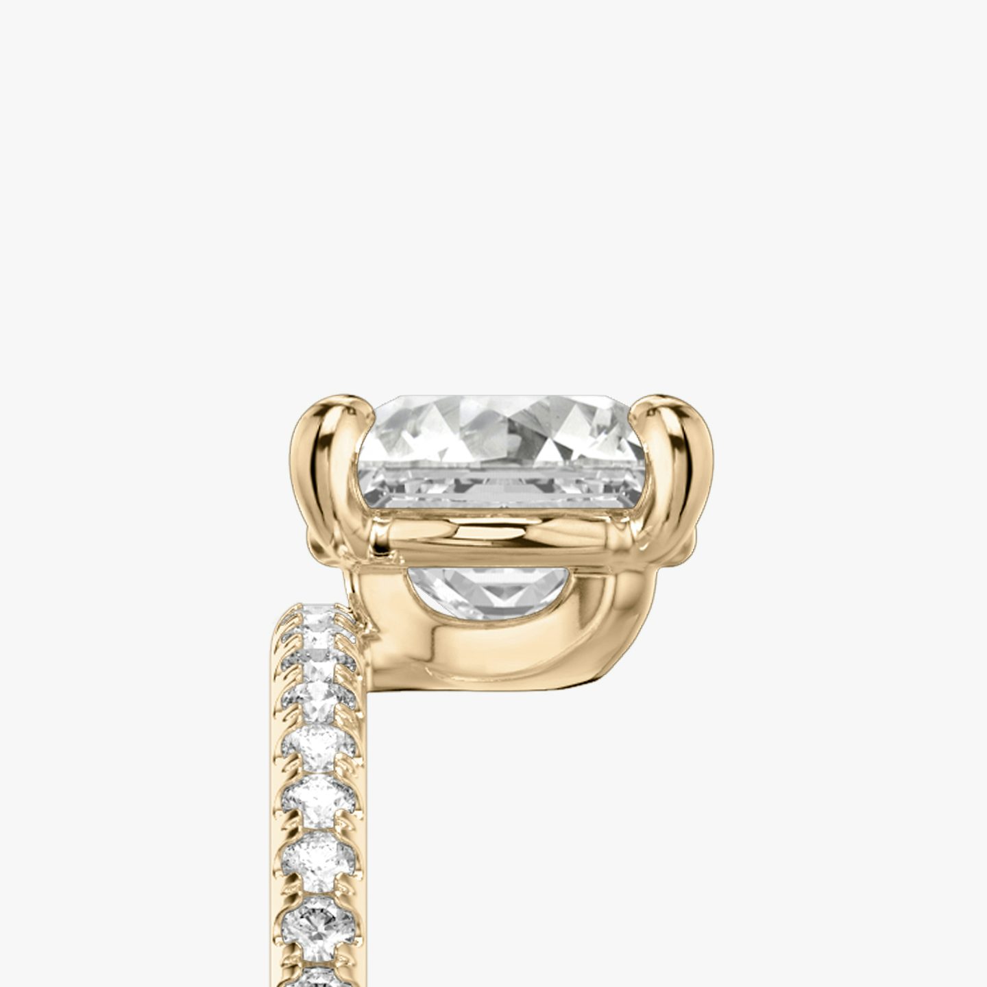 Hover | Asscher | 14k | Roségold | bandAccent: Mit Pavé-Besatz | diamondOrientation: vertical | caratWeight: other