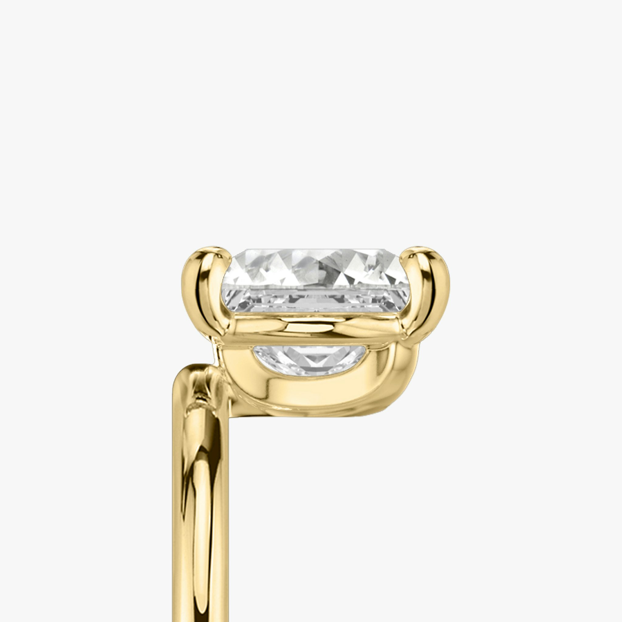 The Hover | Princess | 18k | Yellow Gold | bandAccent: Plain | diamondOrientation: vertical | caratWeight: other