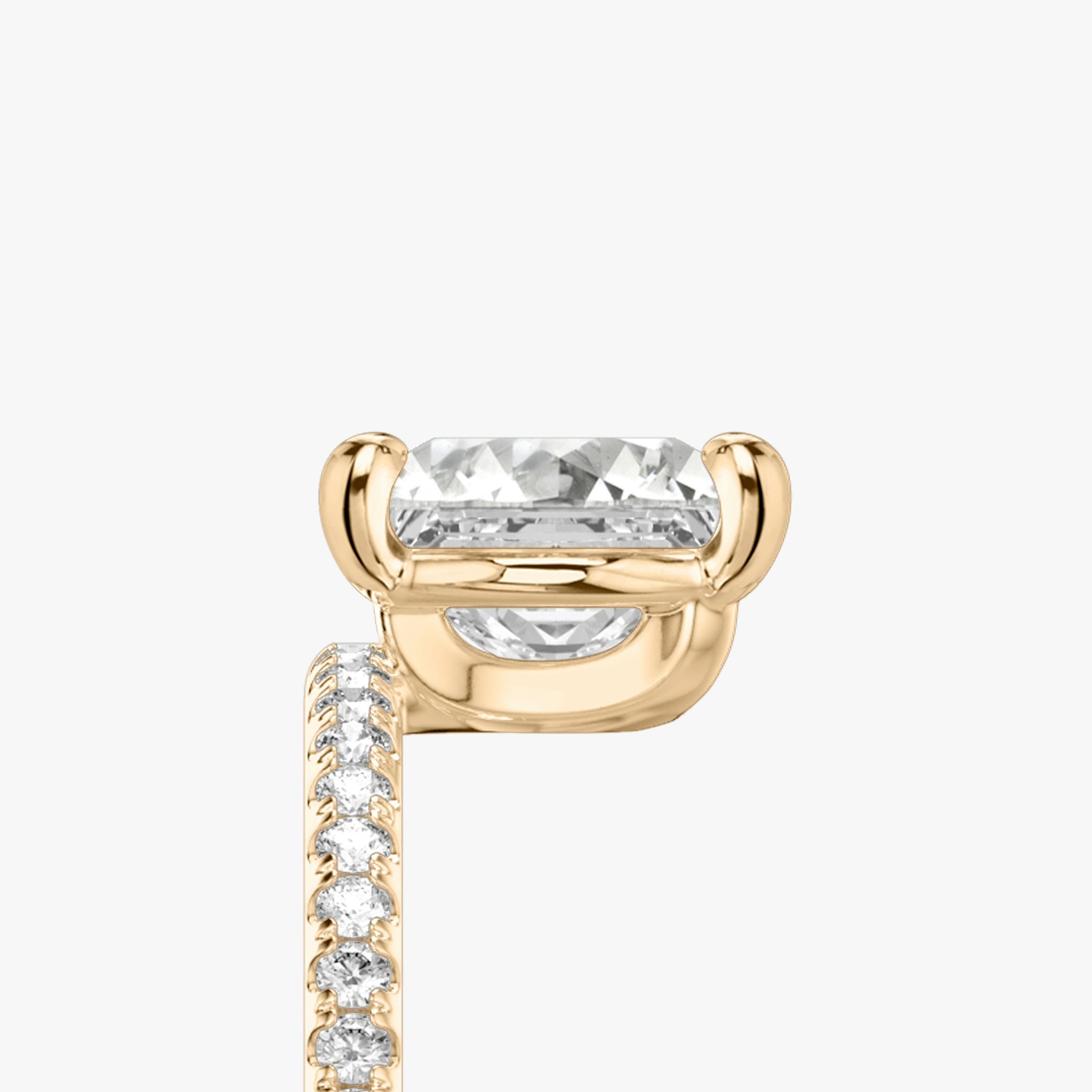 The Hover | Princess | 14k | Rose Gold | bandAccent: Pavé | diamondOrientation: vertical | caratWeight: other