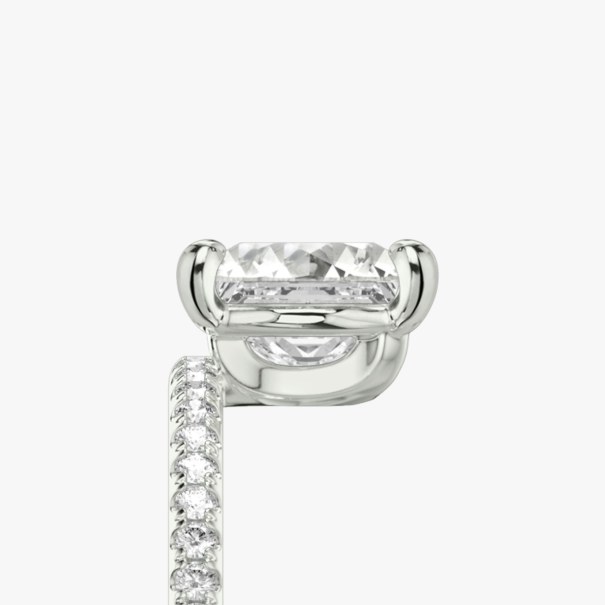 The Hover | Princess | Platinum | bandAccent: Pavé | diamondOrientation: vertical | caratWeight: other