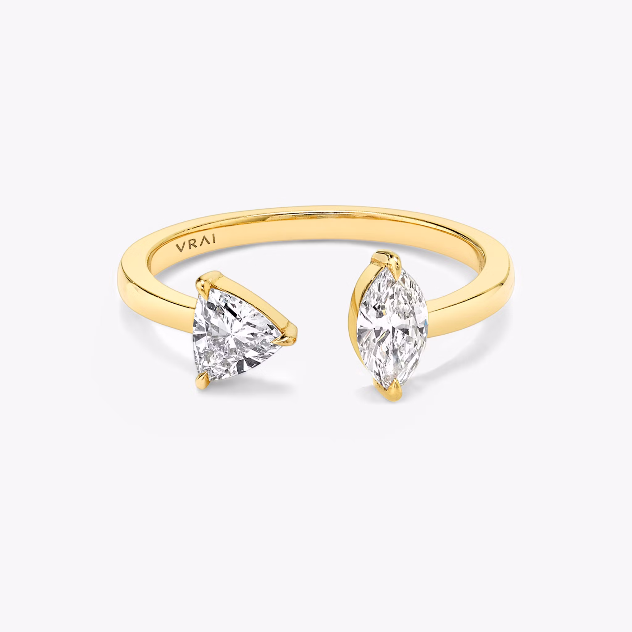 Anillo Mixed Cuff Marquise y Trillón | Yellow Gold