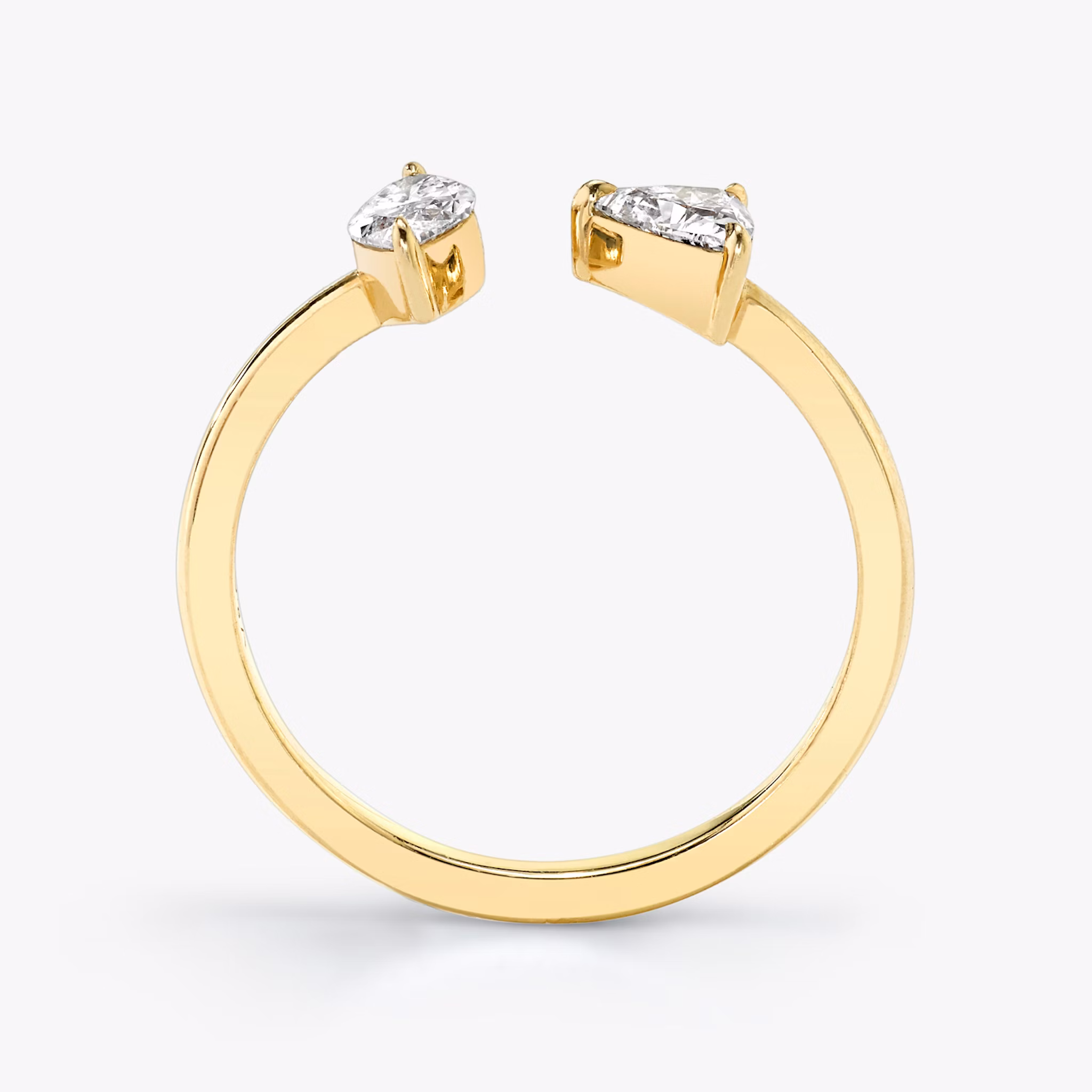 Mixed Cuff Ring | Marquise and Trillion | 14k | Yellow Gold