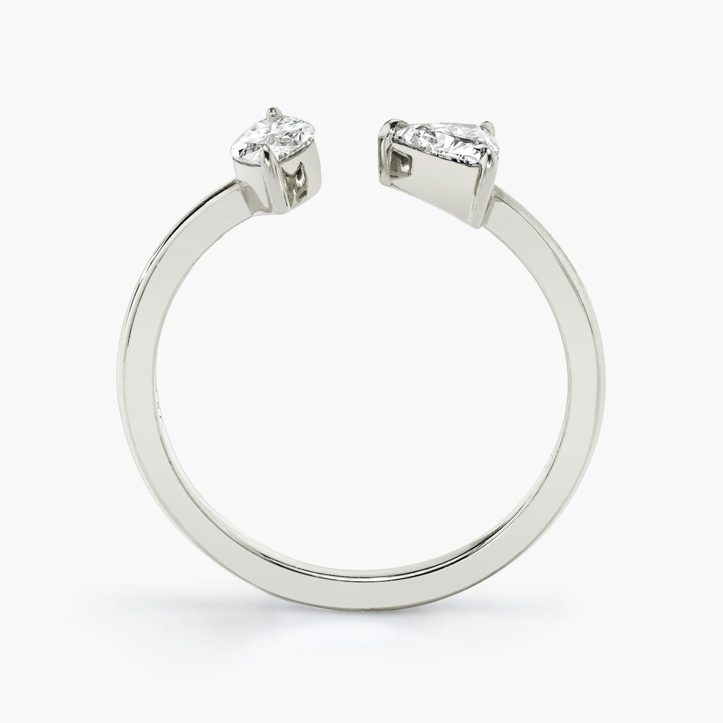 Mixed Cuff Ring | Marquise and Trillion | 14k | White Gold
