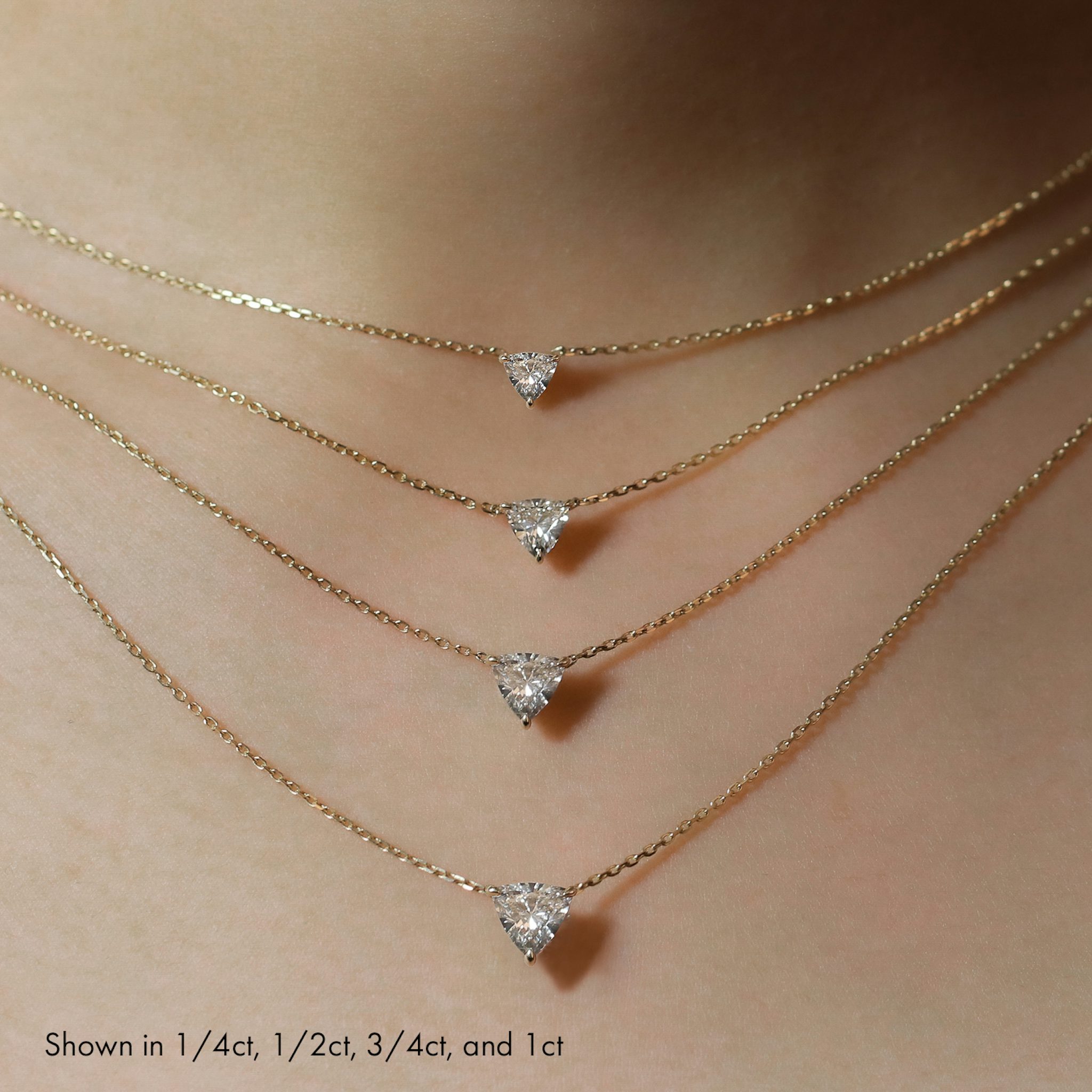 VRAI Solitaire Necklace | Trillion | 14k | White Gold | caratWeight: other