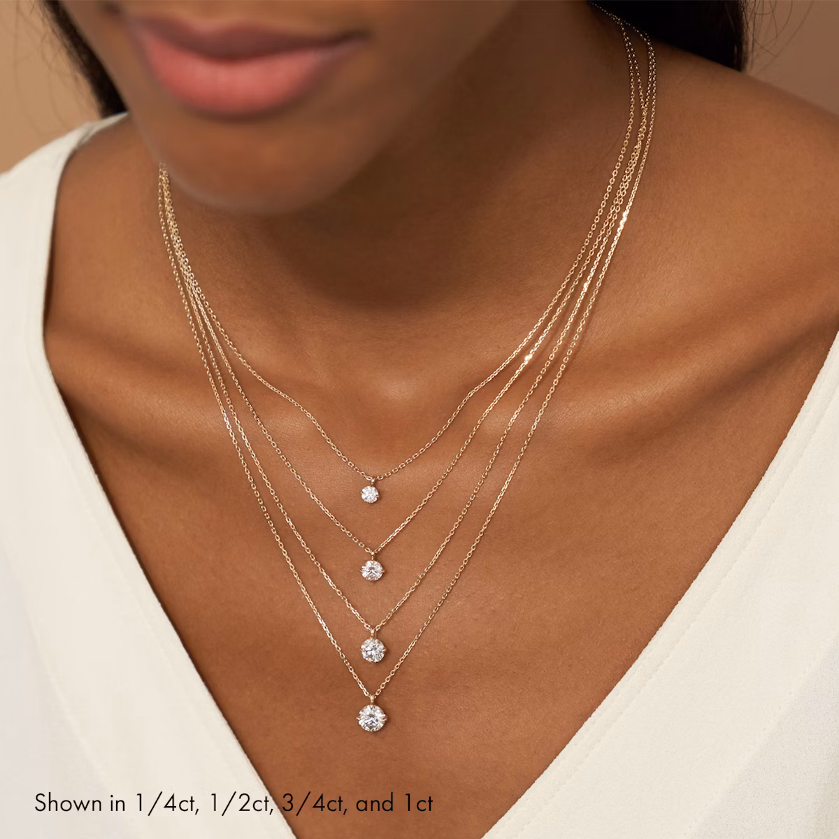 VRAI Solitaire Pendant | Round Brilliant | 14k | Yellow Gold | diamondColor: near-colorless | caratWeight: 0.50ct