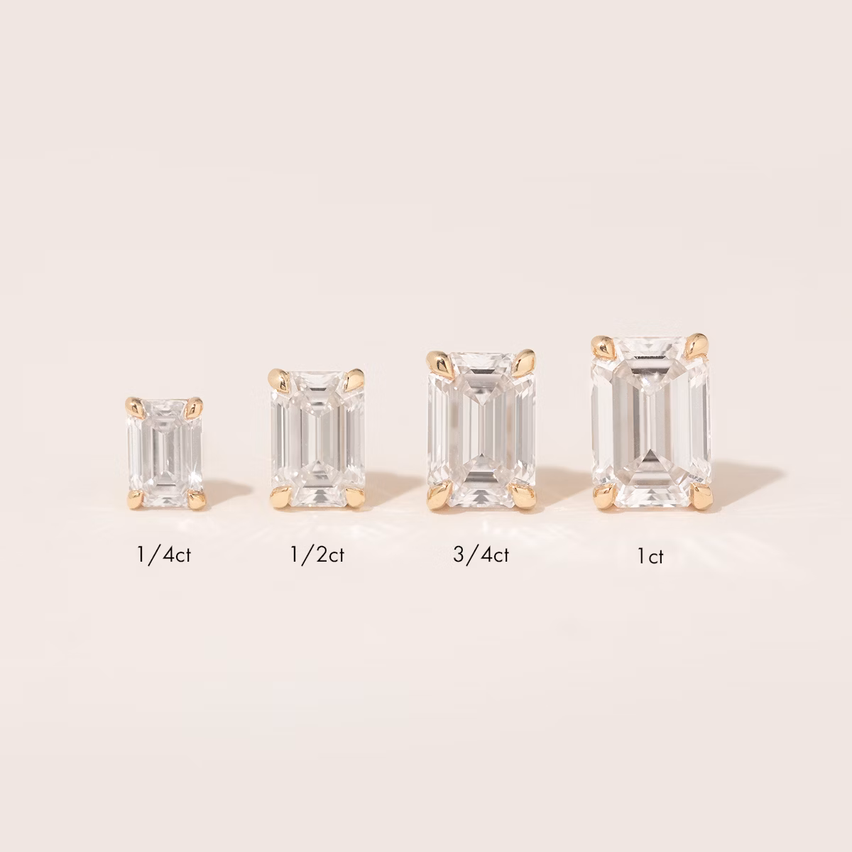 Pendiente Solitario VRAI | Esmeralda | 14k | Oro blanco | caratWeight: other