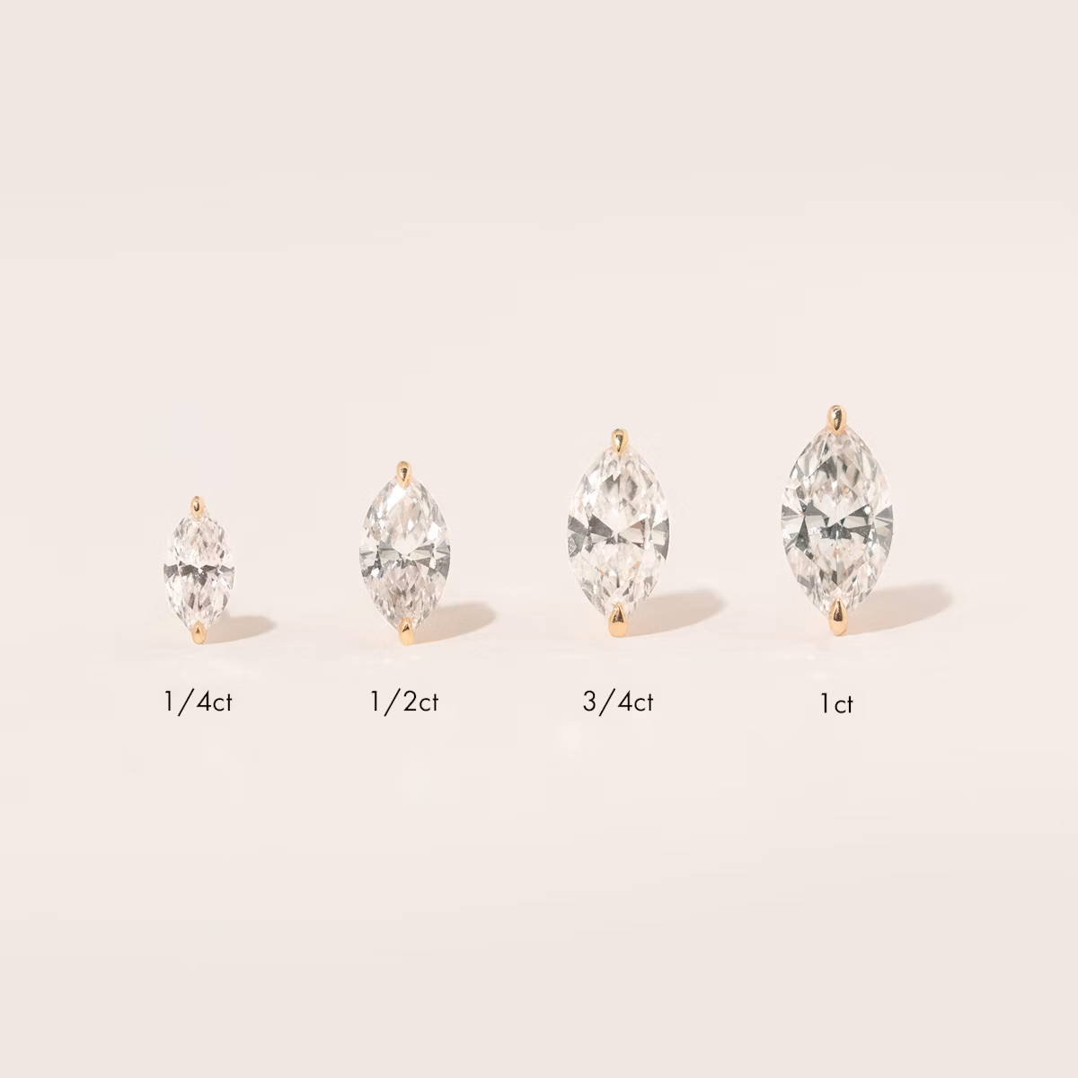 VRAI Solitaire Stud | Marquise | 14k | Rose Gold | caratWeight: other