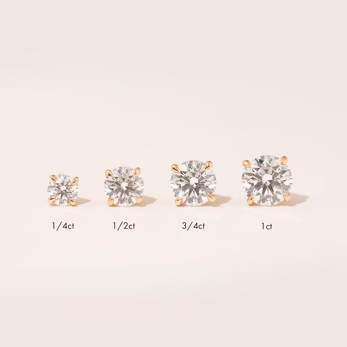 VRAI Solitaire Stud | Round Brilliant | 14k | Rose Gold | caratWeight: other