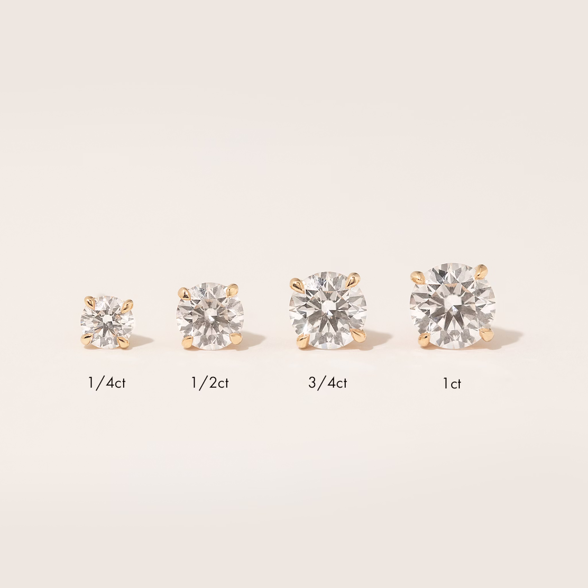 VRAI Solitaire Stud | Round Brilliant | 14k | White Gold | diamondColor: near-colorless | caratWeight: 0.25ct