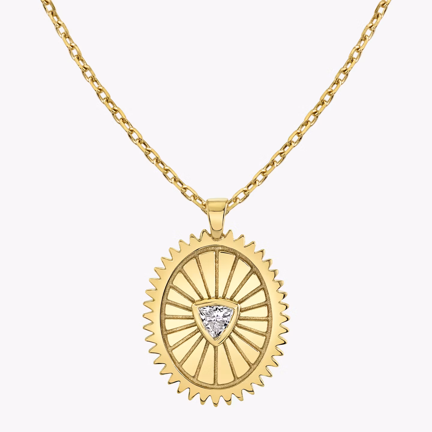 Inner Fire Medallion Trillion | Yellow Gold