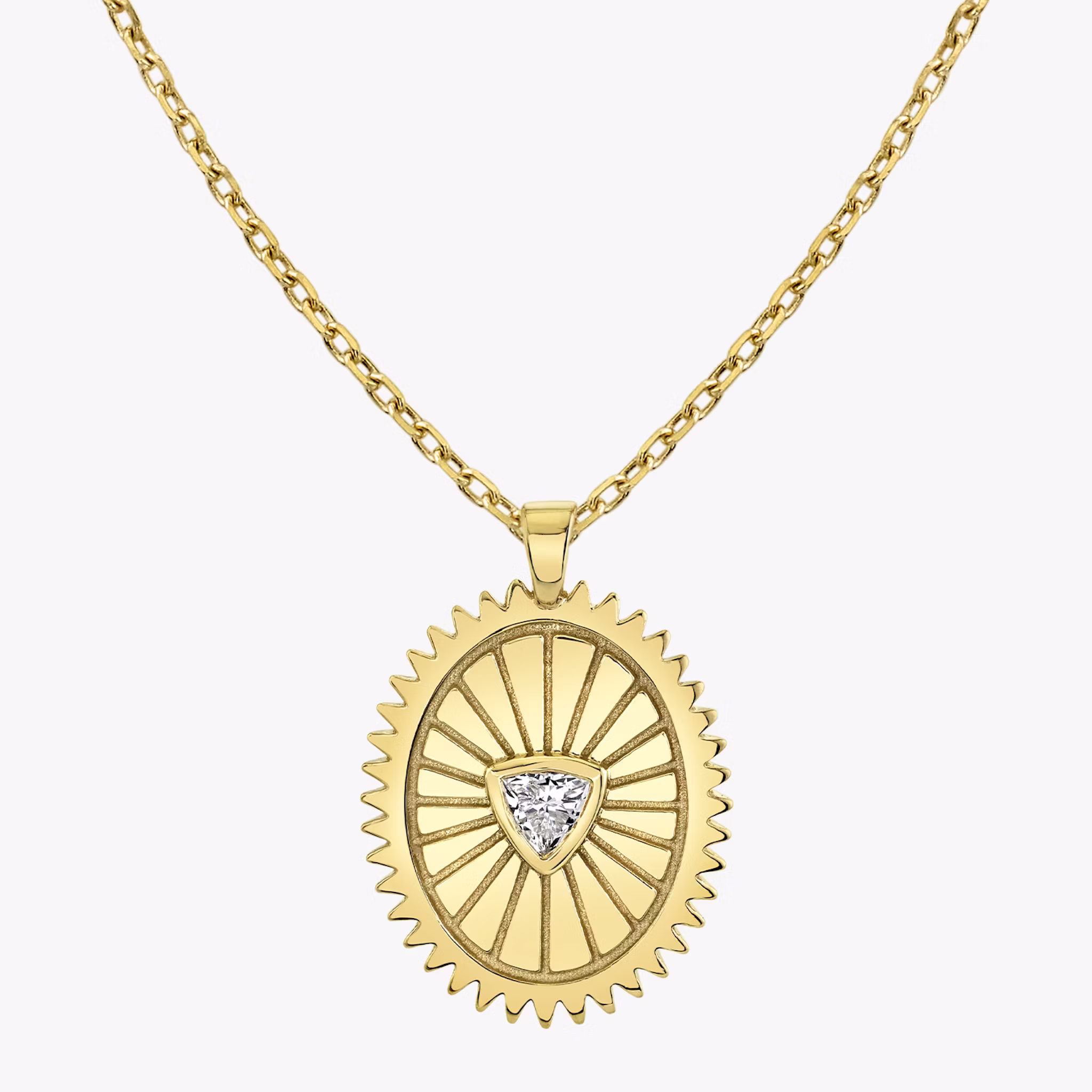 Inner Fire Medallion Trillion | Yellow Gold