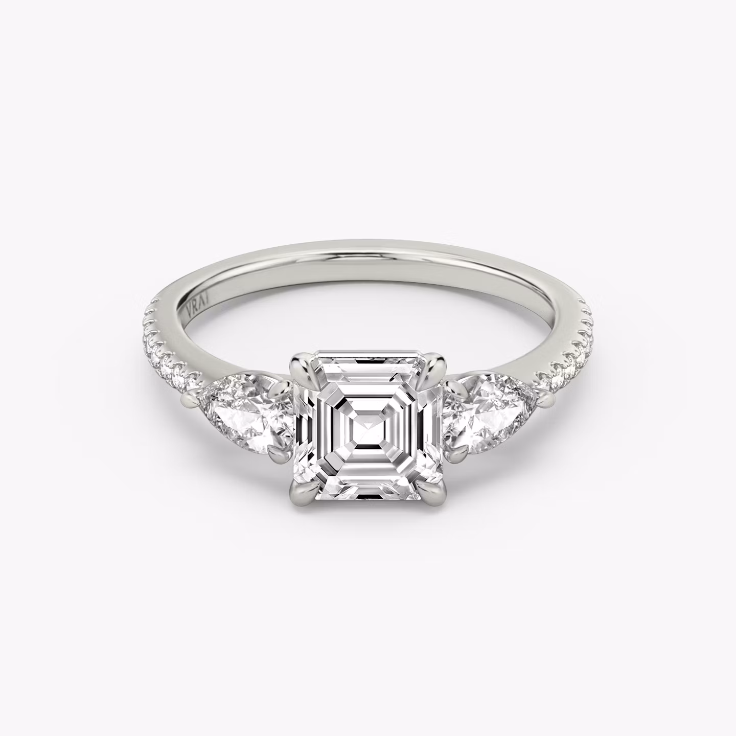 The Three Stone Asscher | Platinum