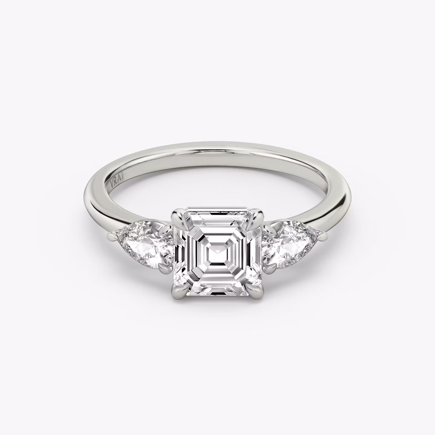 The Three Stone Asscher | Platinum
