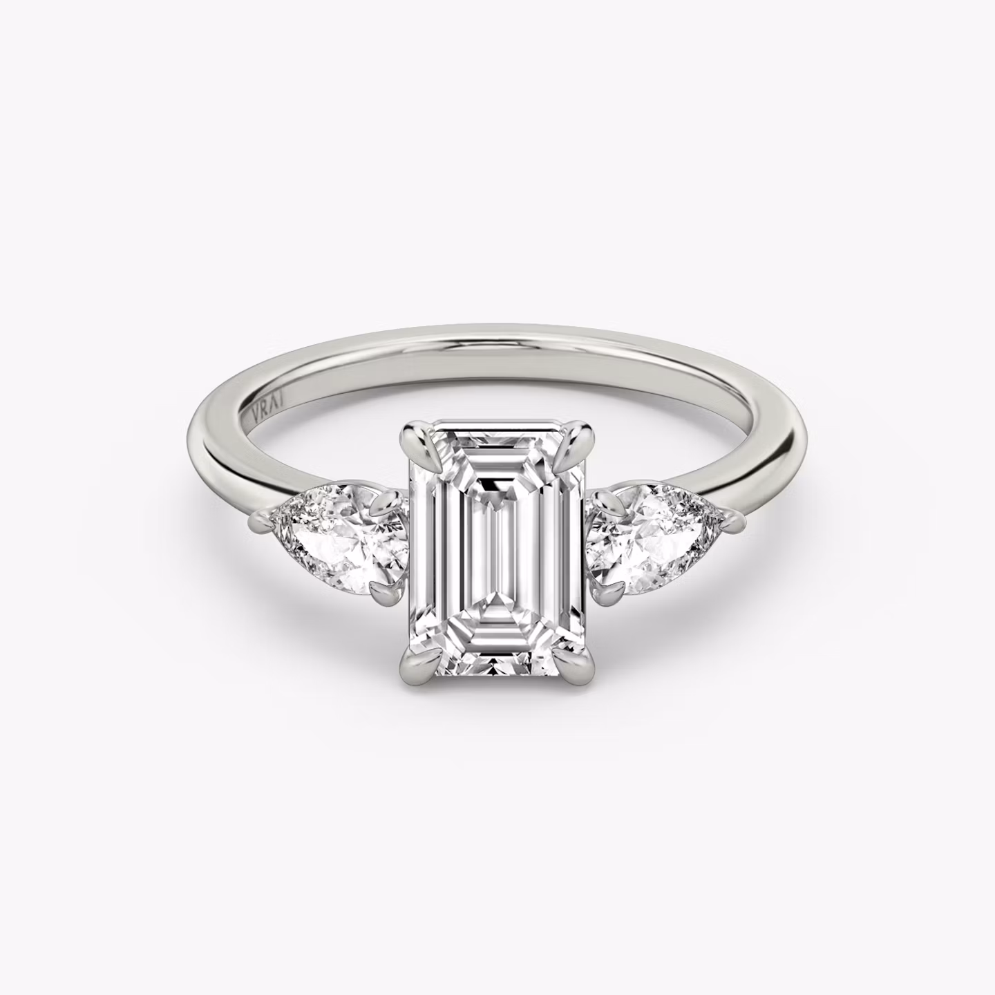 The Three Stone Emerald | Platinum