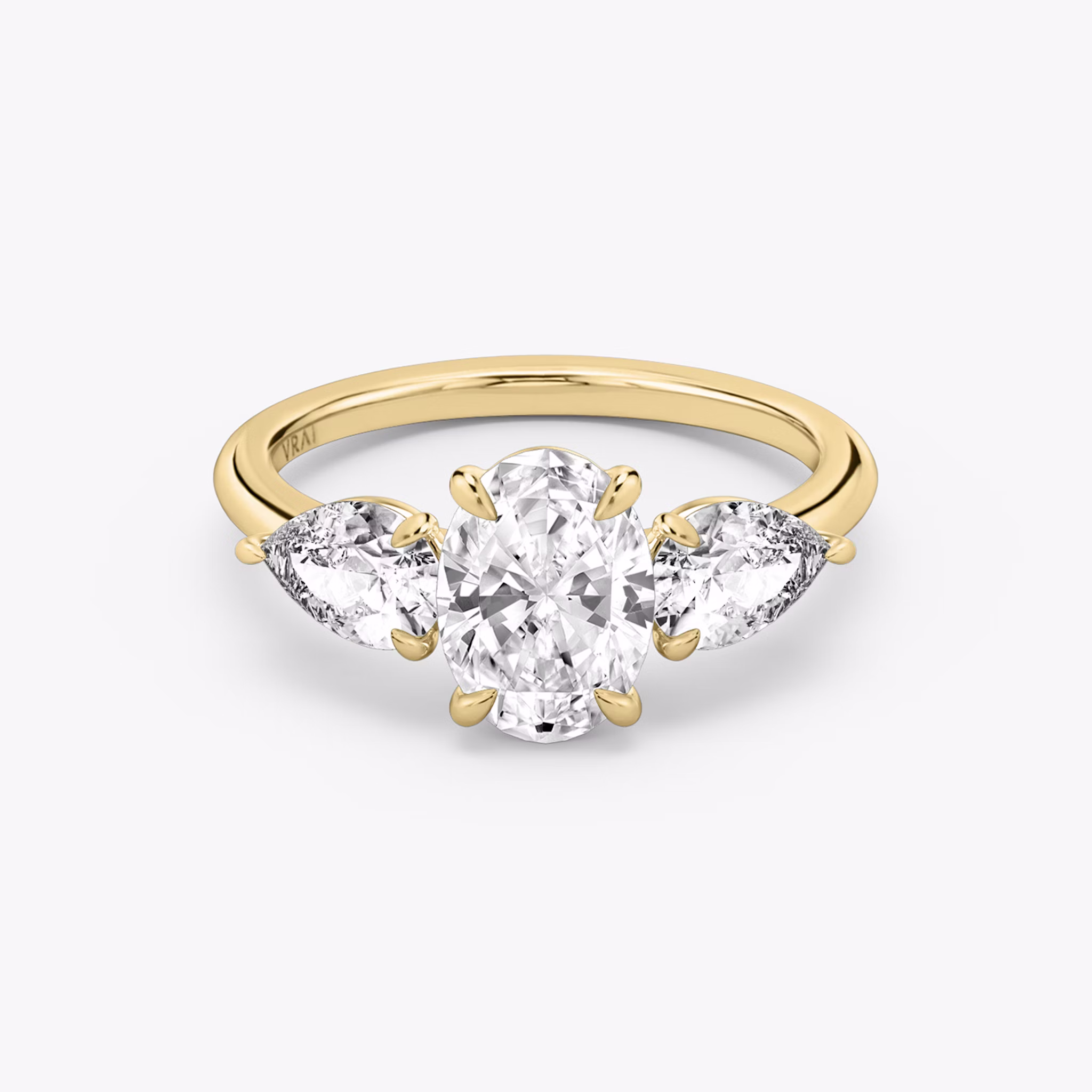 Three Stone Oval Engagement Ring