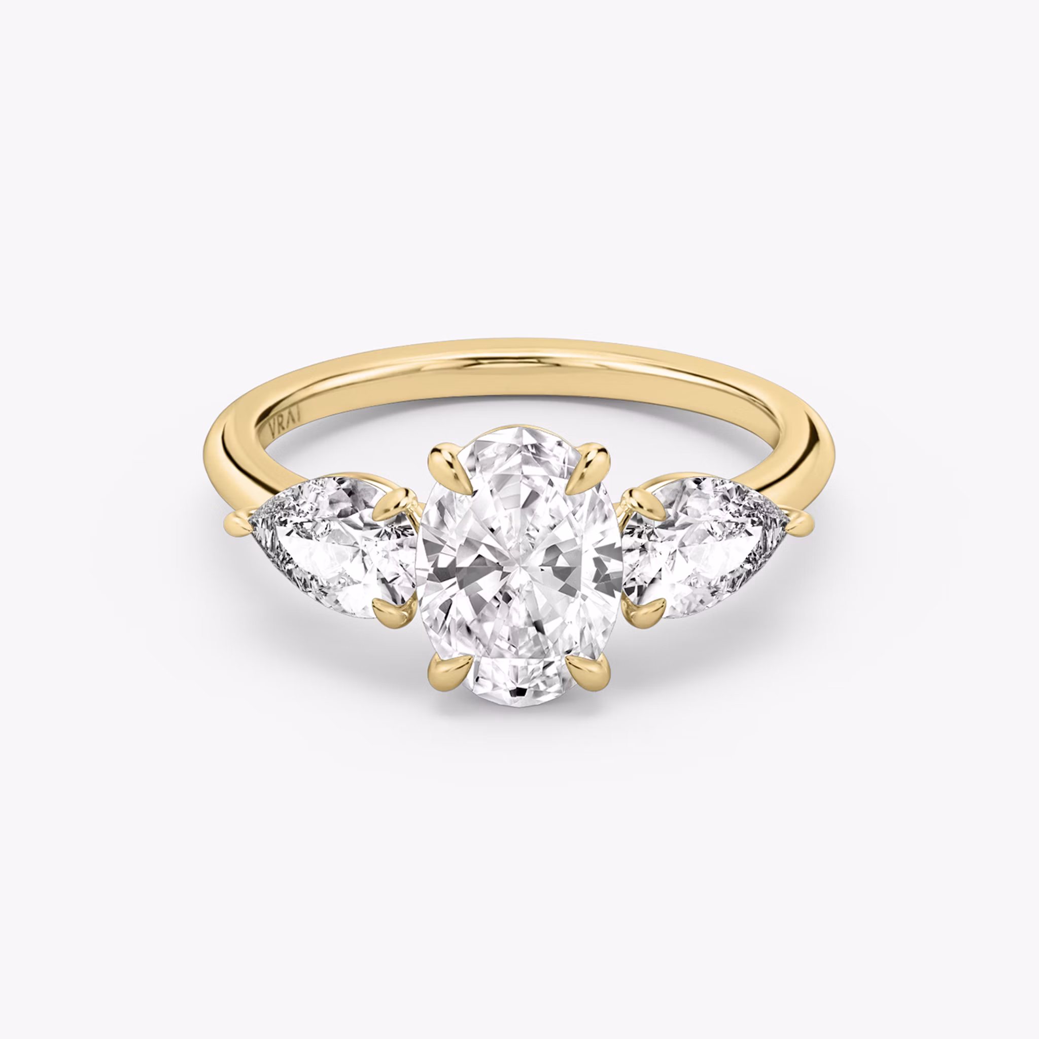 Three Stone Oval Engagement Ring