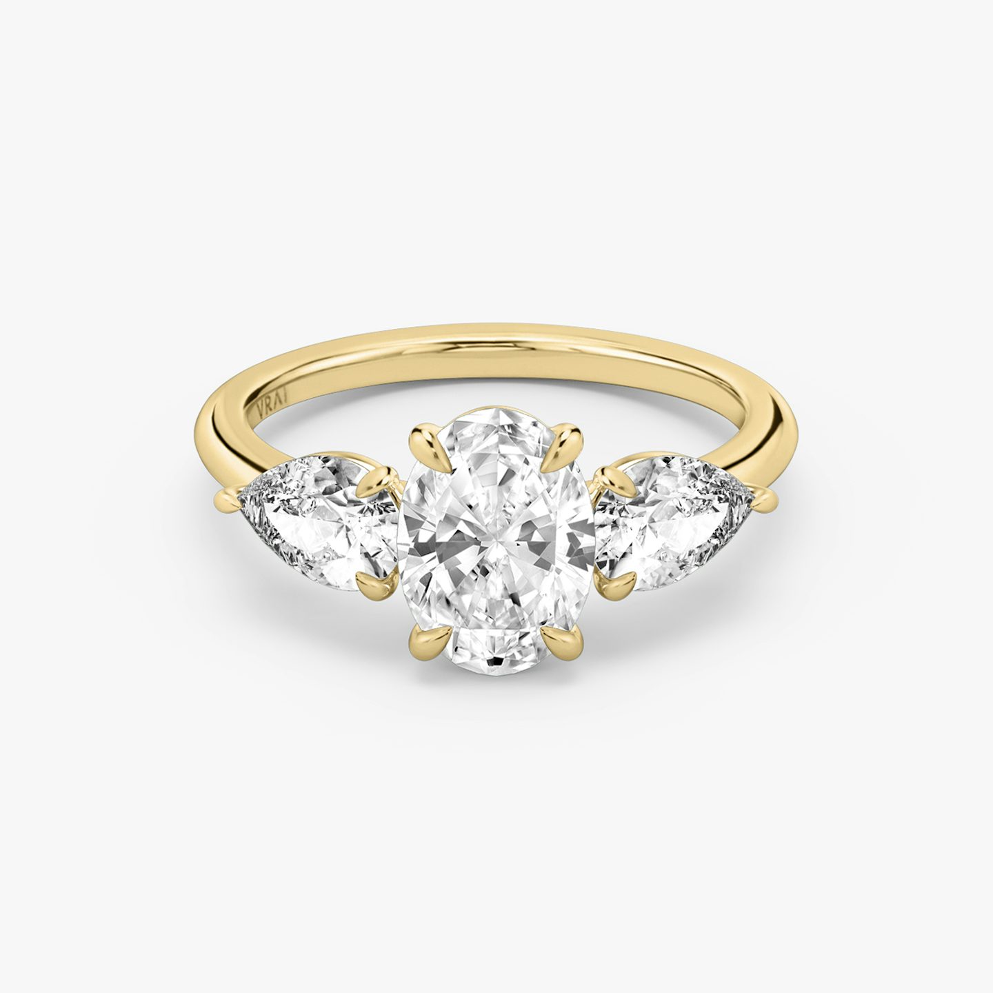 Three Stone Oval Engagement Ring