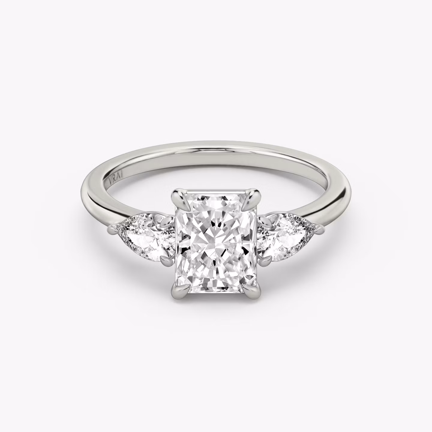 The Three Stone Radiant | Platinum