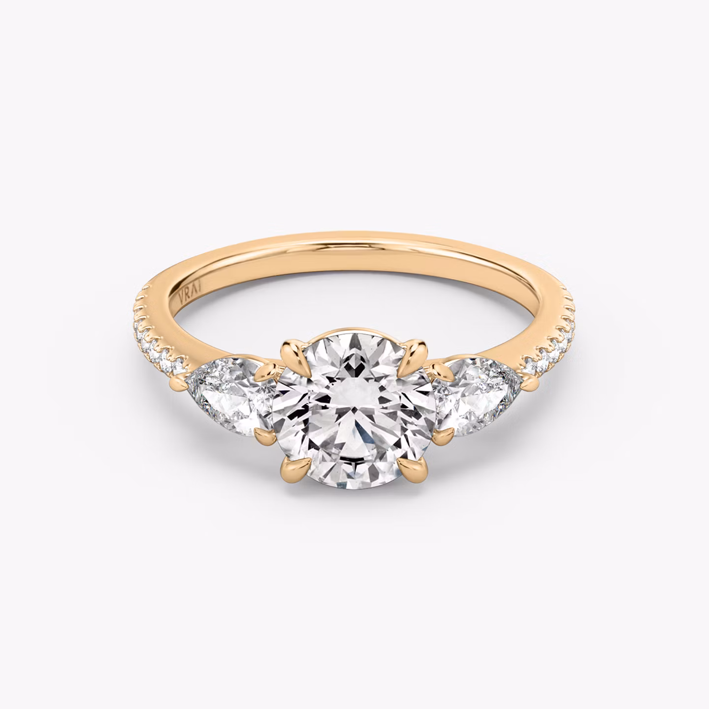 The Three Stone Round Brilliant | Rose Gold