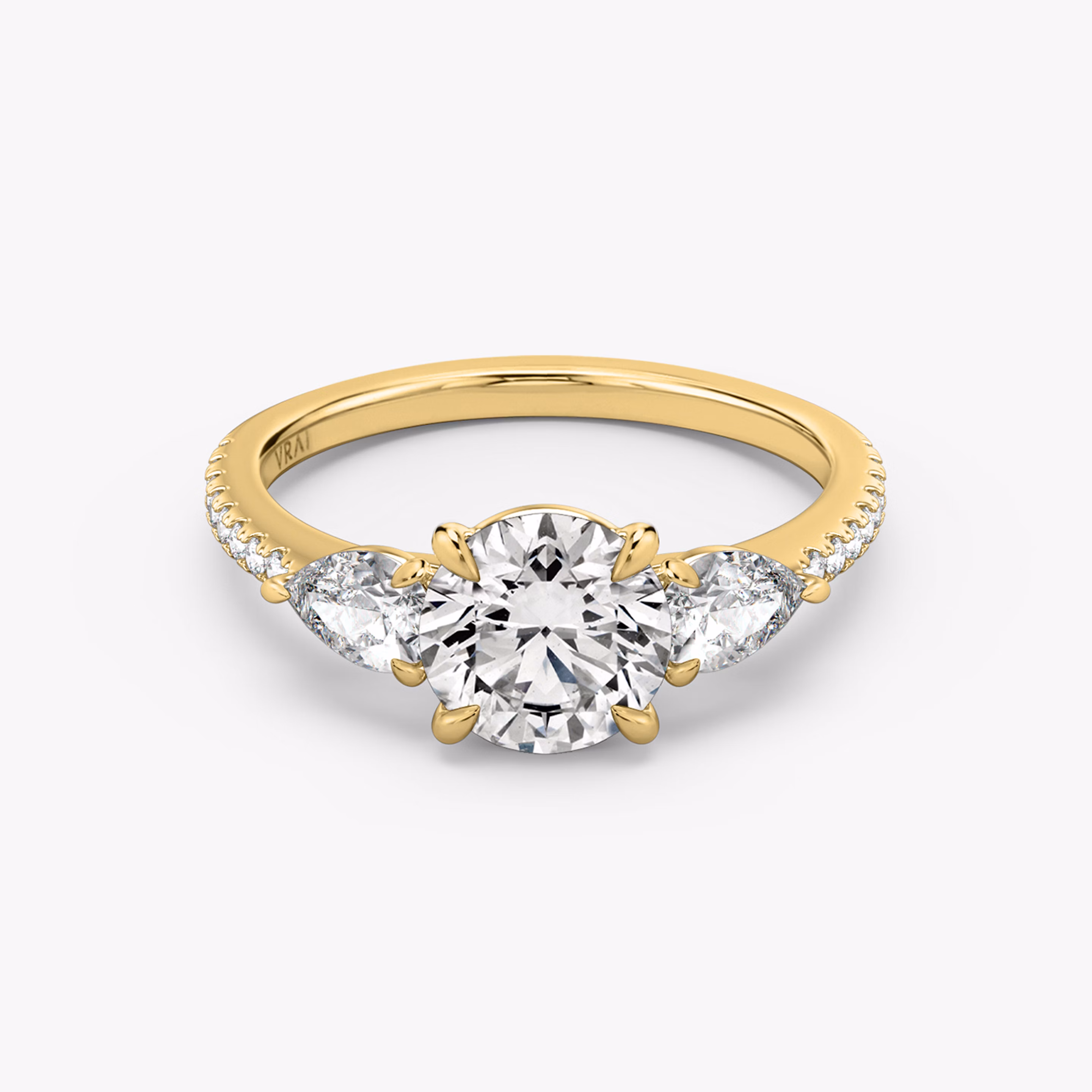 Three Stone Round Brilliant Diamond Ring