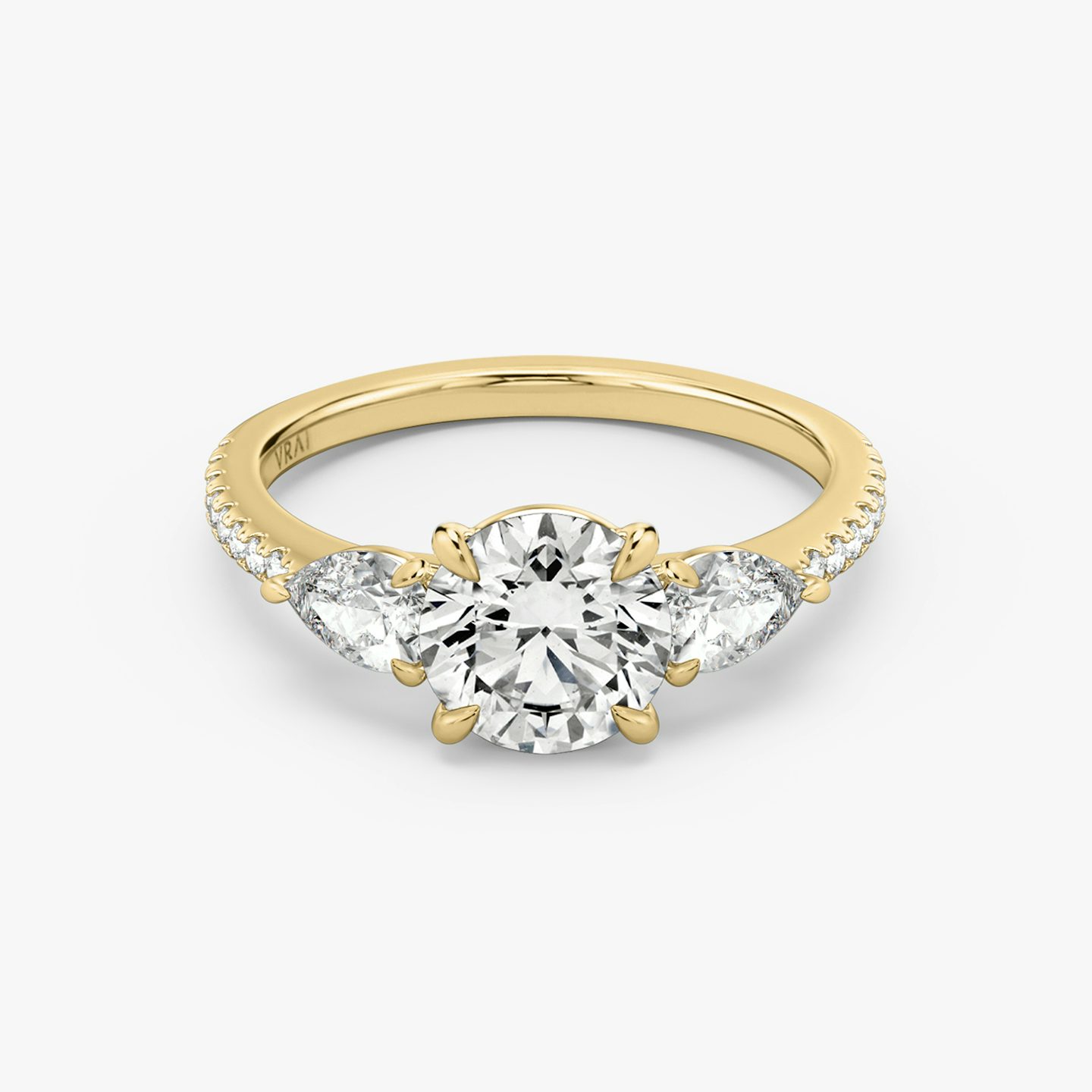 Three Stone Round Brilliant Diamond Ring