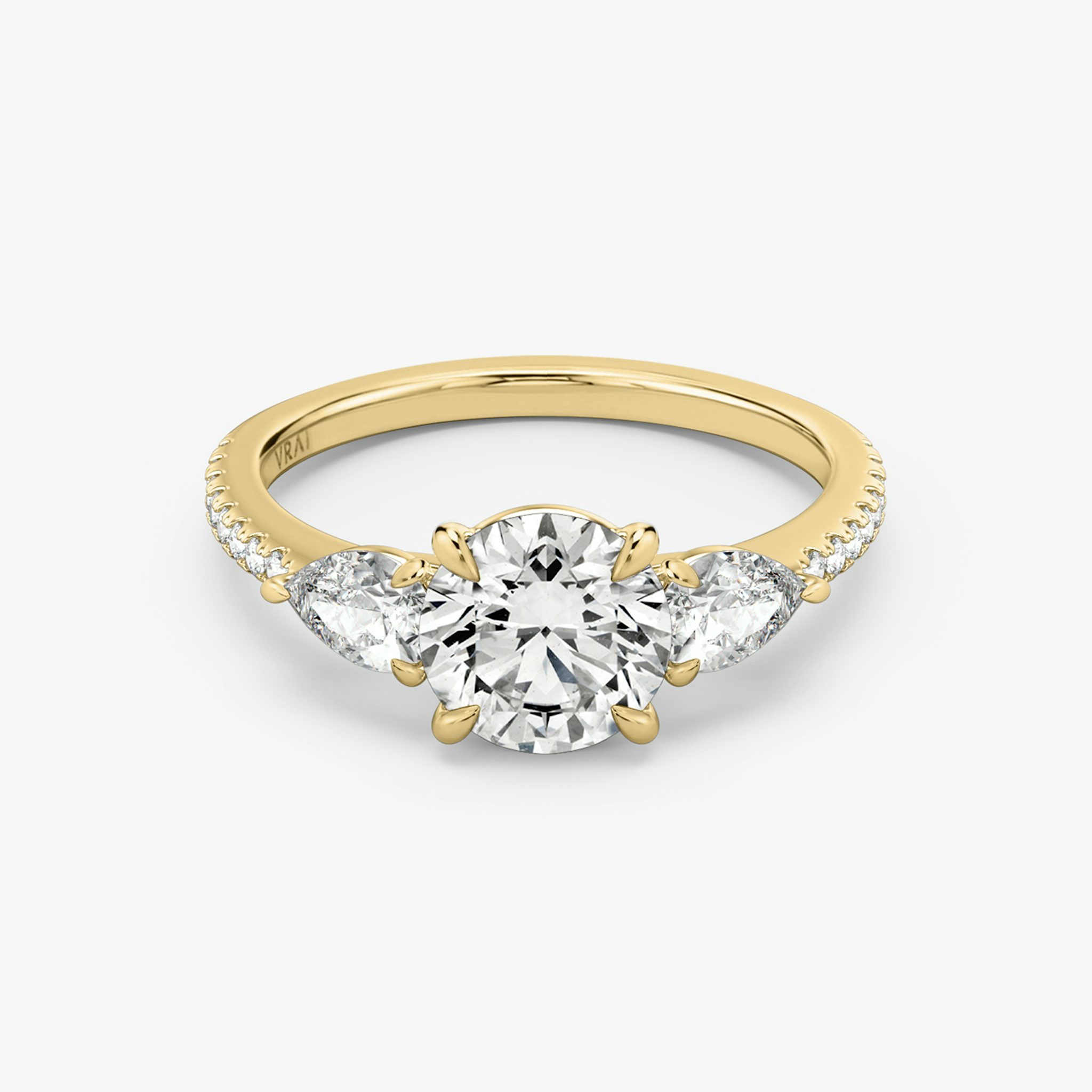 Three Stone Round Brilliant Diamond Ring