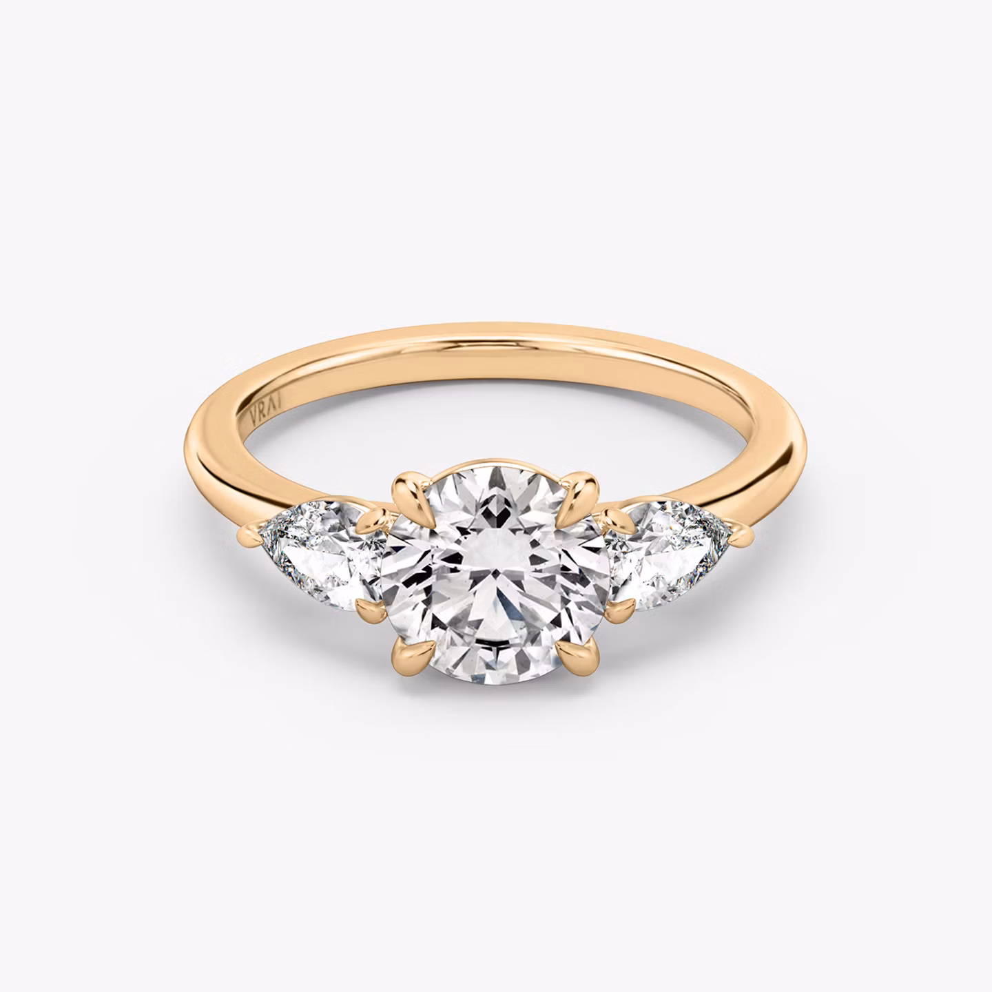 The Three Stone Round Brilliant | Rose Gold