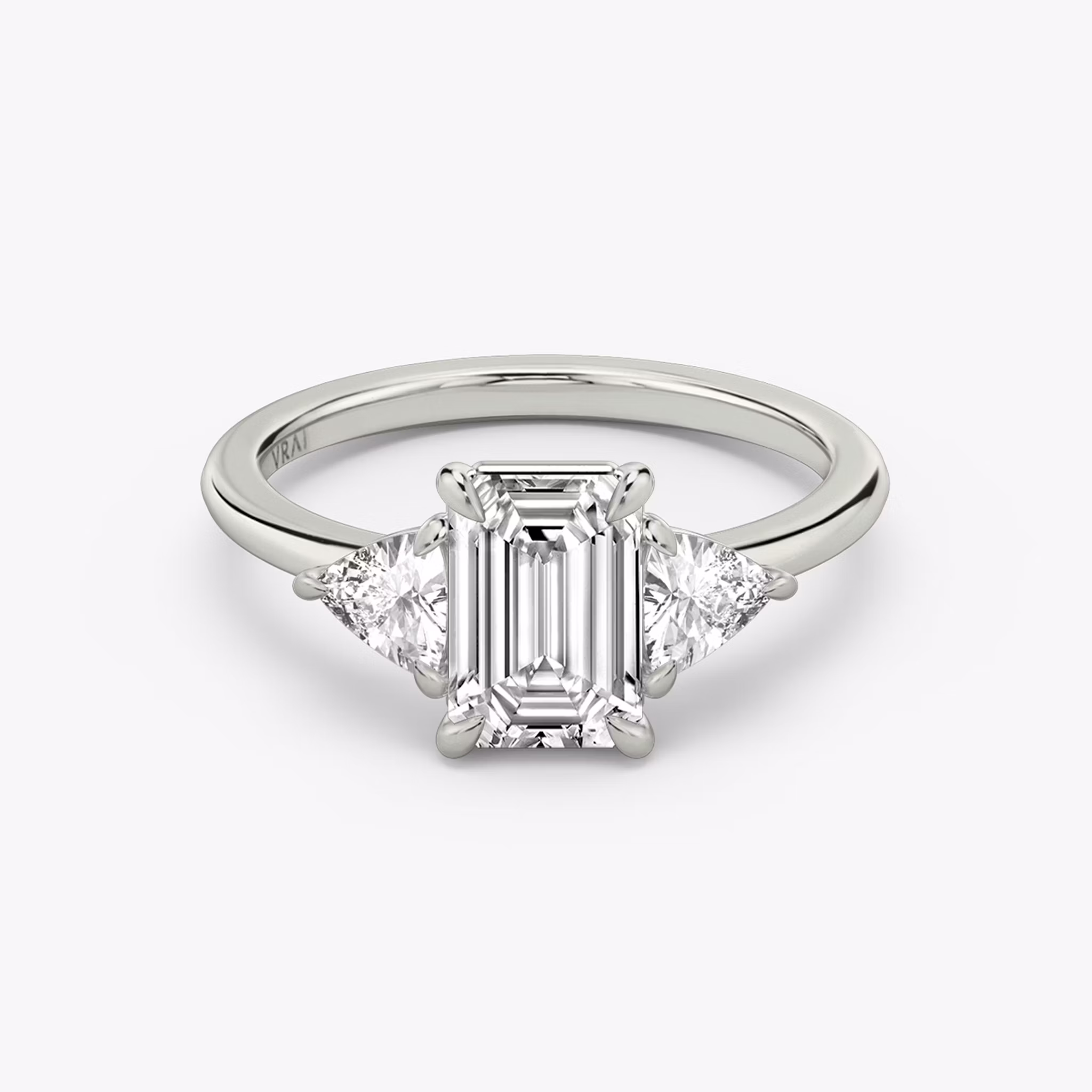 The Three Stone Emerald | Platinum