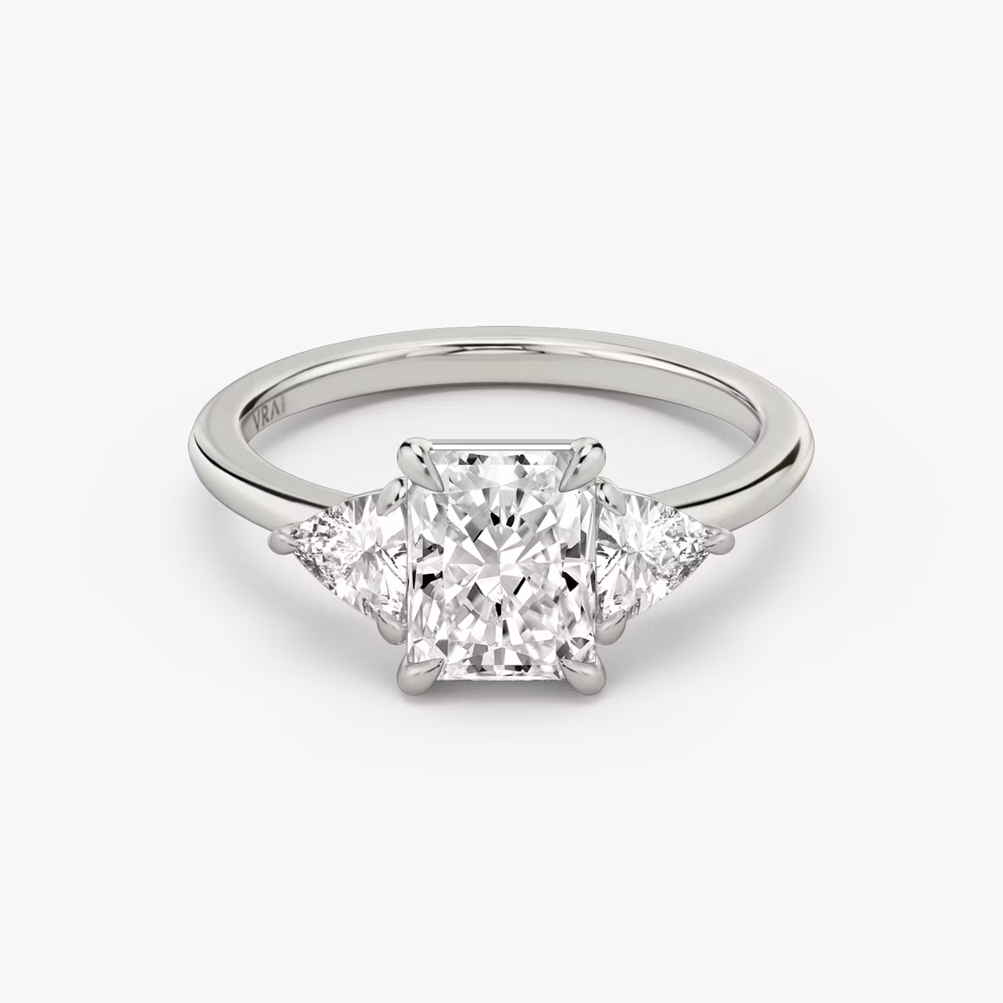 The Three Stone Radiant | Platinum