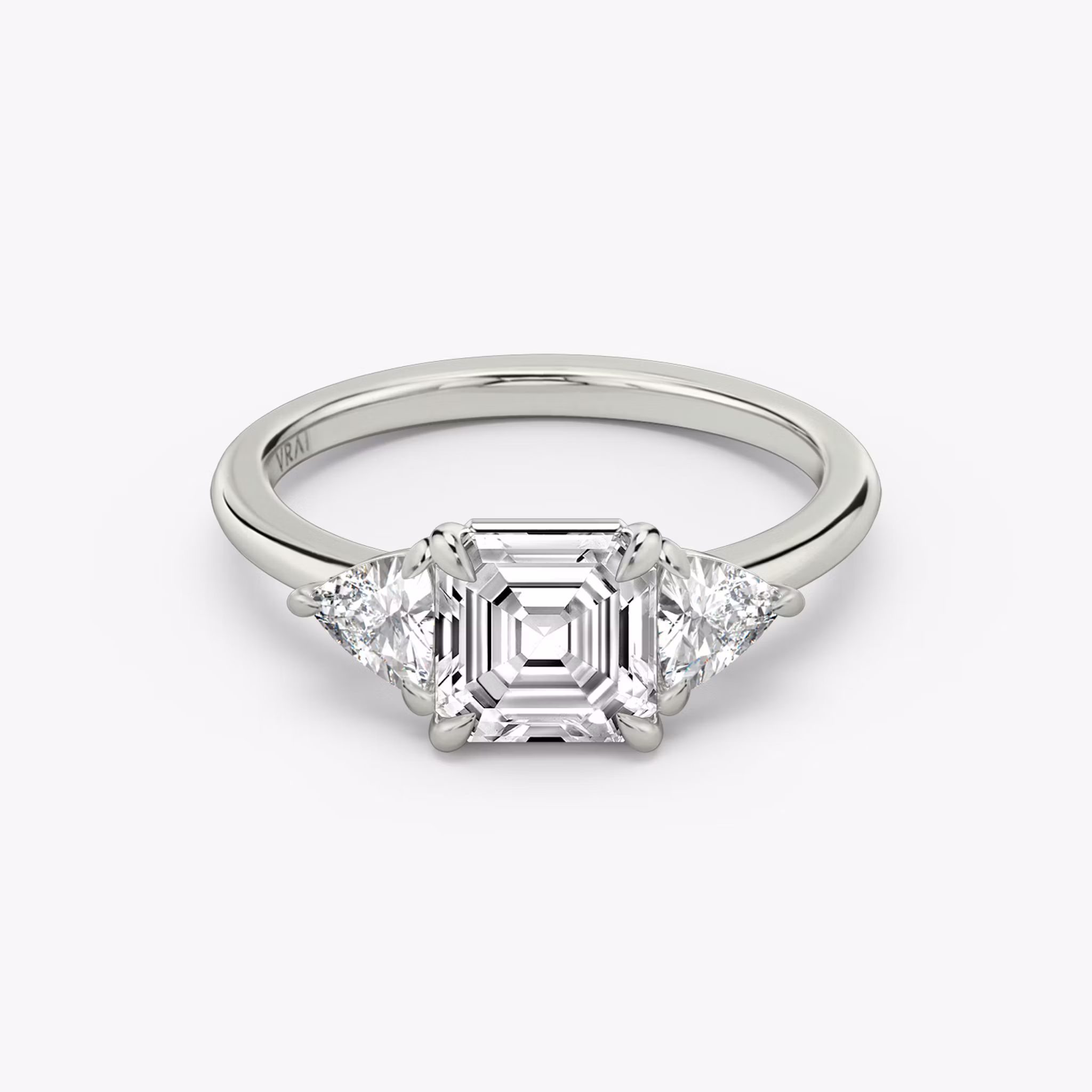 The Three Stone Asscher | White Gold