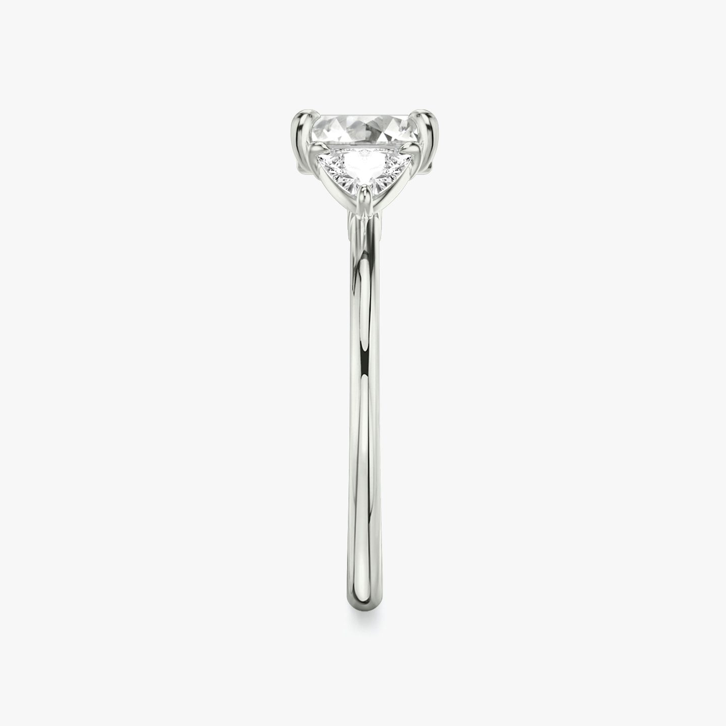 The Three Stone | Asscher | Platinum | bandAccent: Plain | sideStoneCarat: 0.25ct | sideStoneShape: Trillion | diamondOrientation: vertical | caratWeight: other
