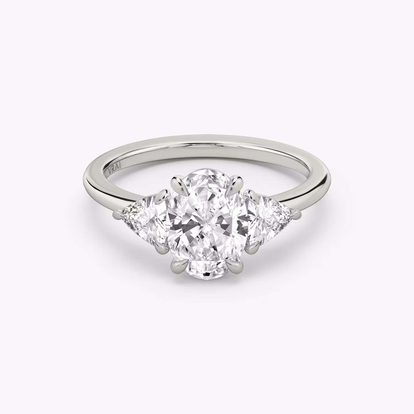 The Three Stone Oval | Platinum