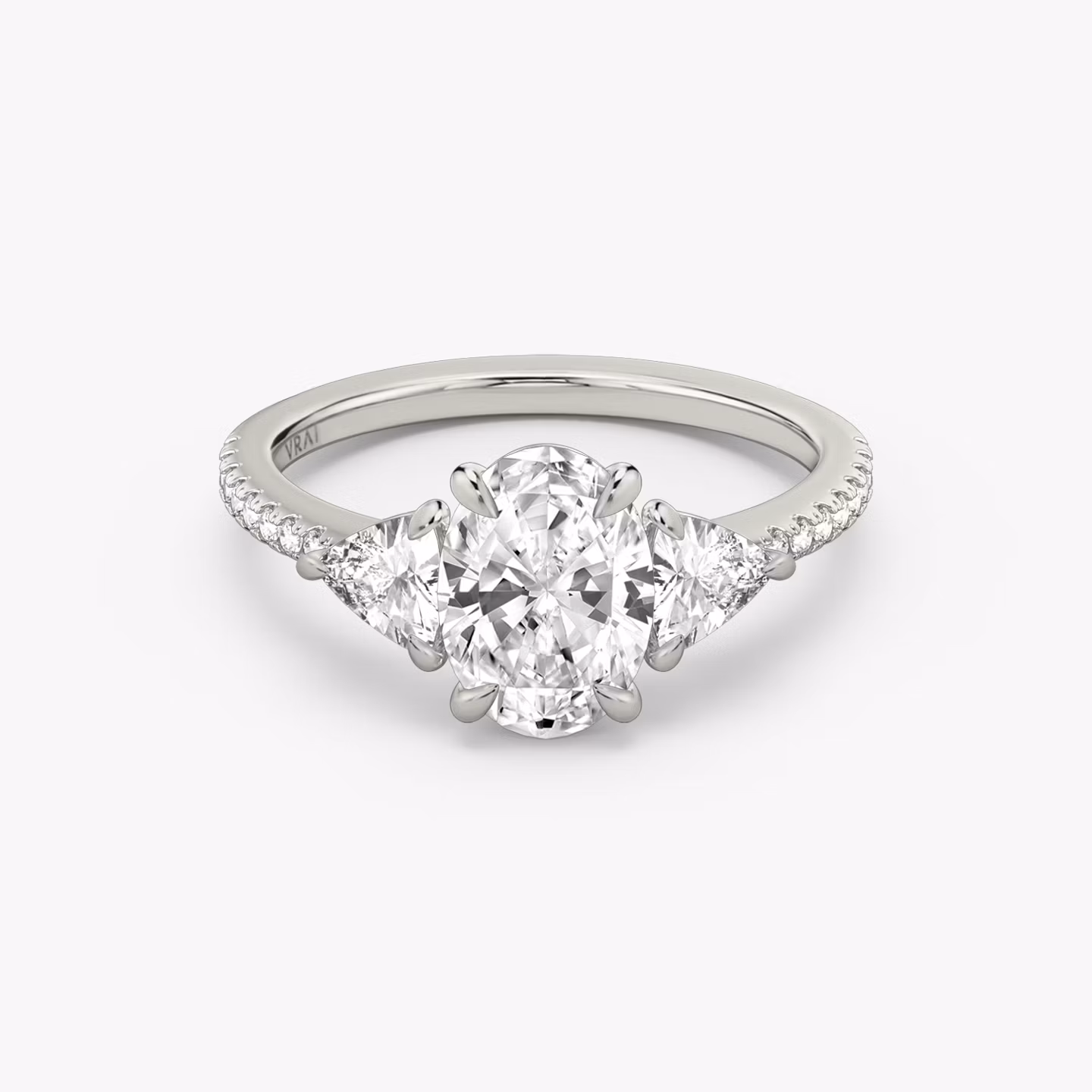 The Three Stone Oval | Platinum