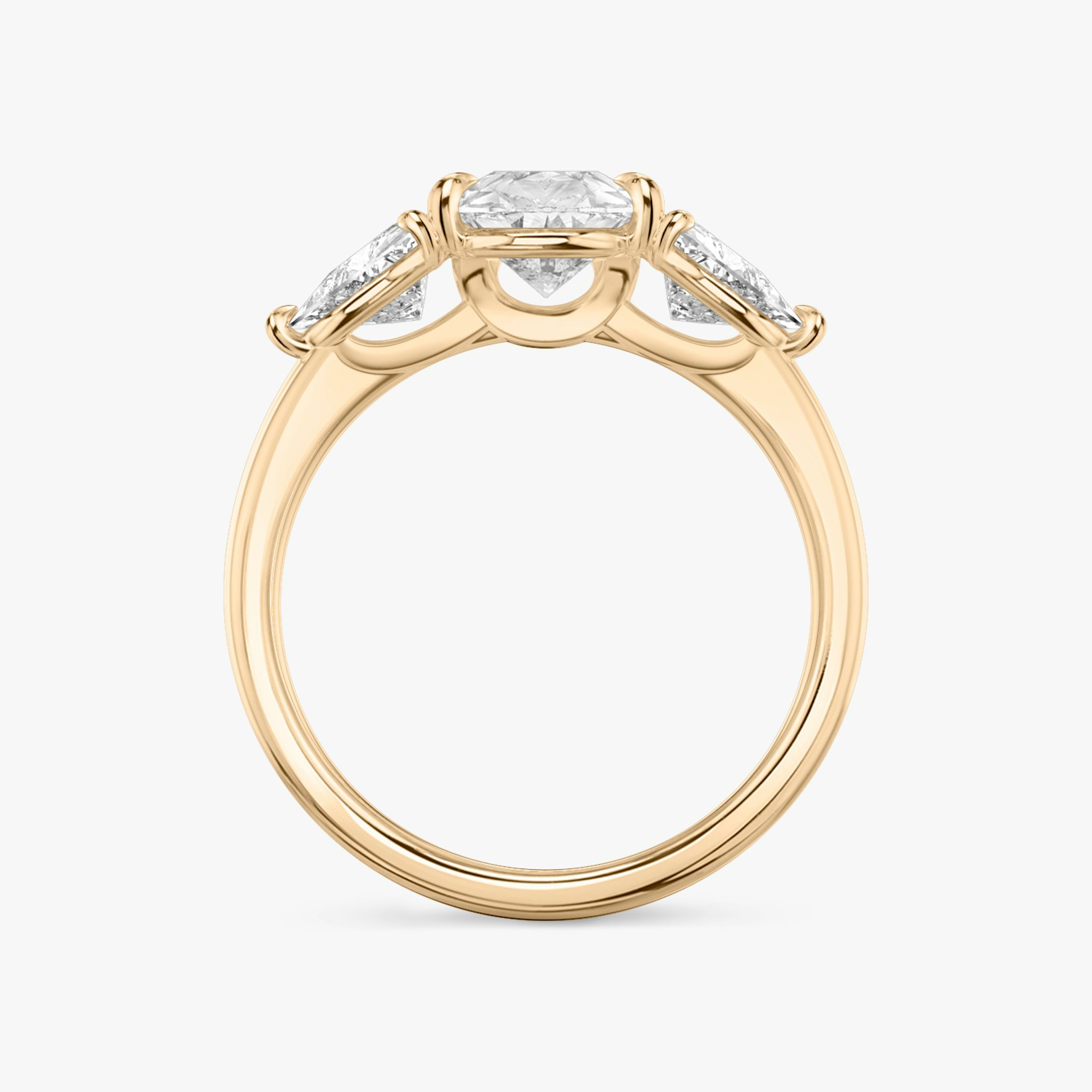 Three Stone | Tropfen | 14k | Roségold | bandAccent: Ohne Pavé-Besatz | sideStoneCarat: 0.50ct | sideStoneShape: Trillant | diamondOrientation: vertical | caratWeight: other
