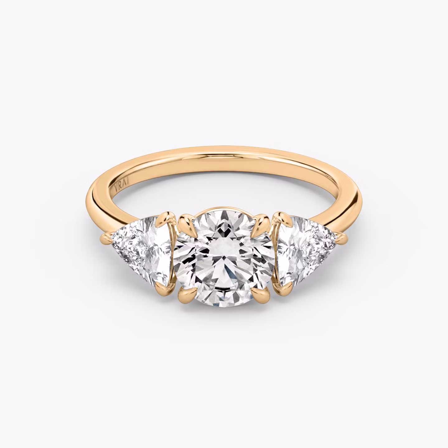 The Three Stone Round Brilliant | Rose Gold