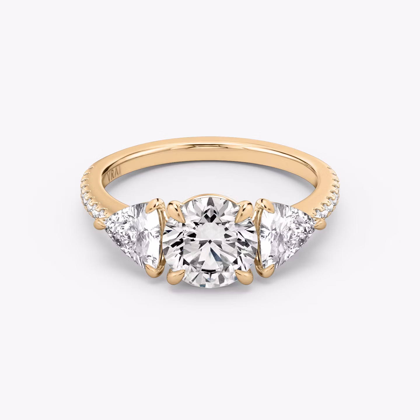 The Three Stone Round Brilliant | Rose Gold