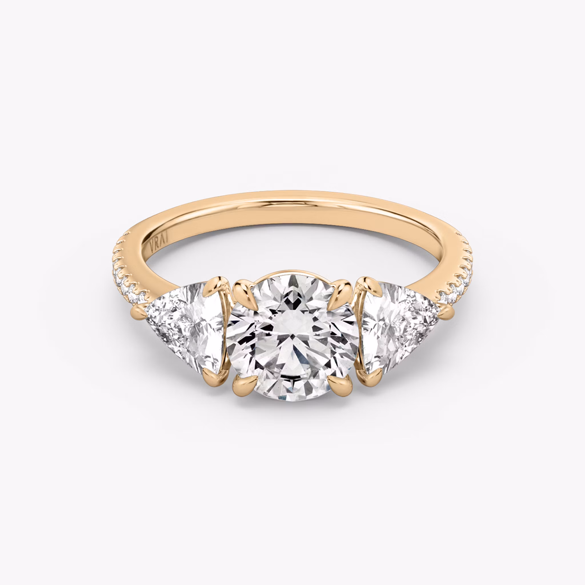 Three Stone Round Brilliant | Rose Gold